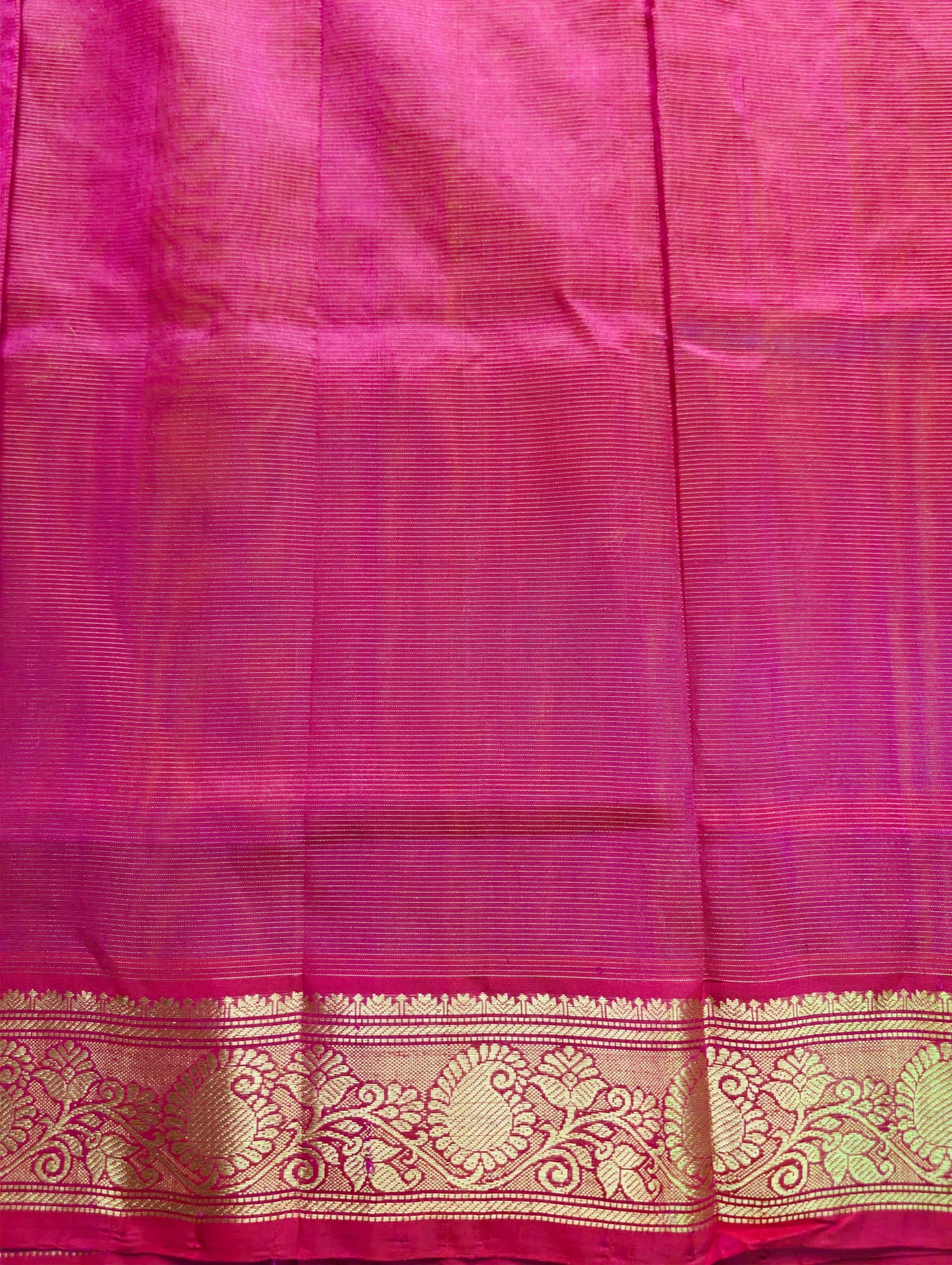Pink Vaira Oosi Pure Kanchi Silk Cotton Saree