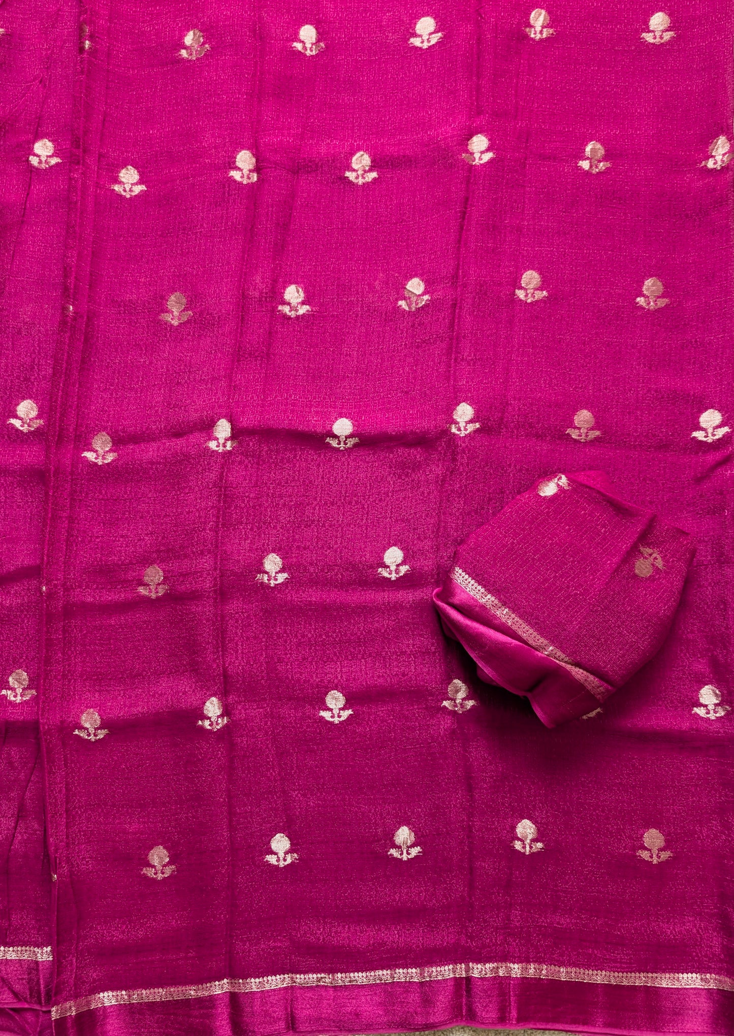 Wine Khadi Viscose Saree