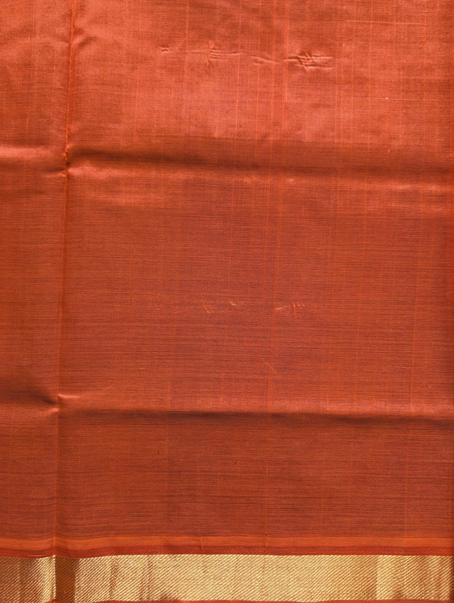 Ink Blue with Orange Pure Kanchi Silk Cotton Saree