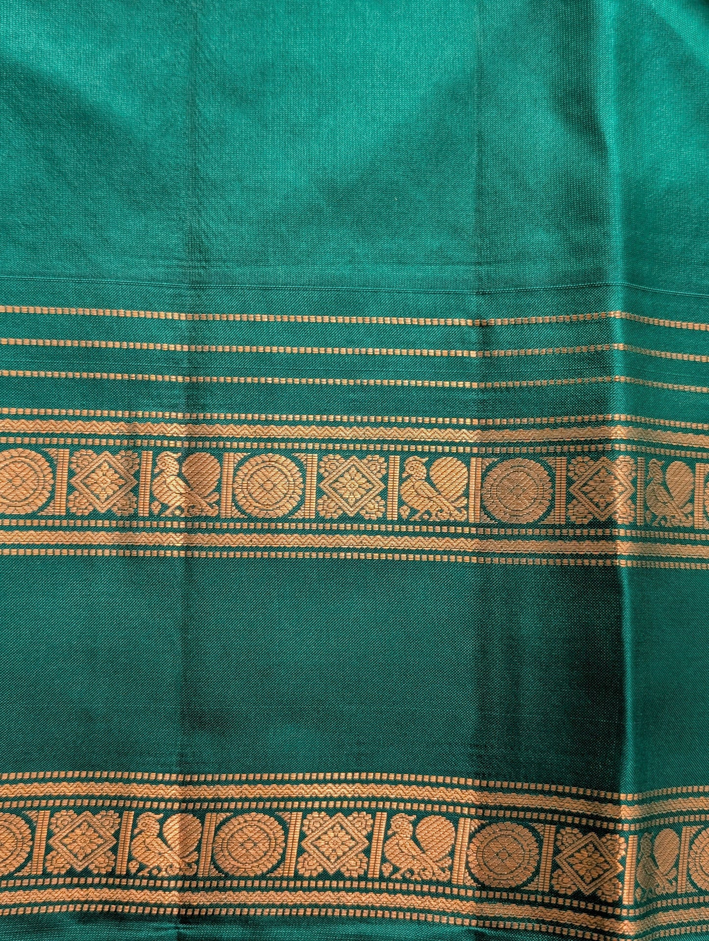 Peacock Green Kanjeevaram Silk Saree