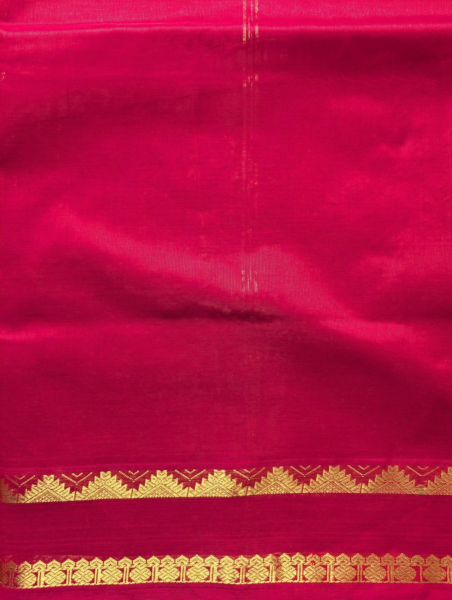 Bottle Green with Red Pure Kanchi Silk Cotton Saree