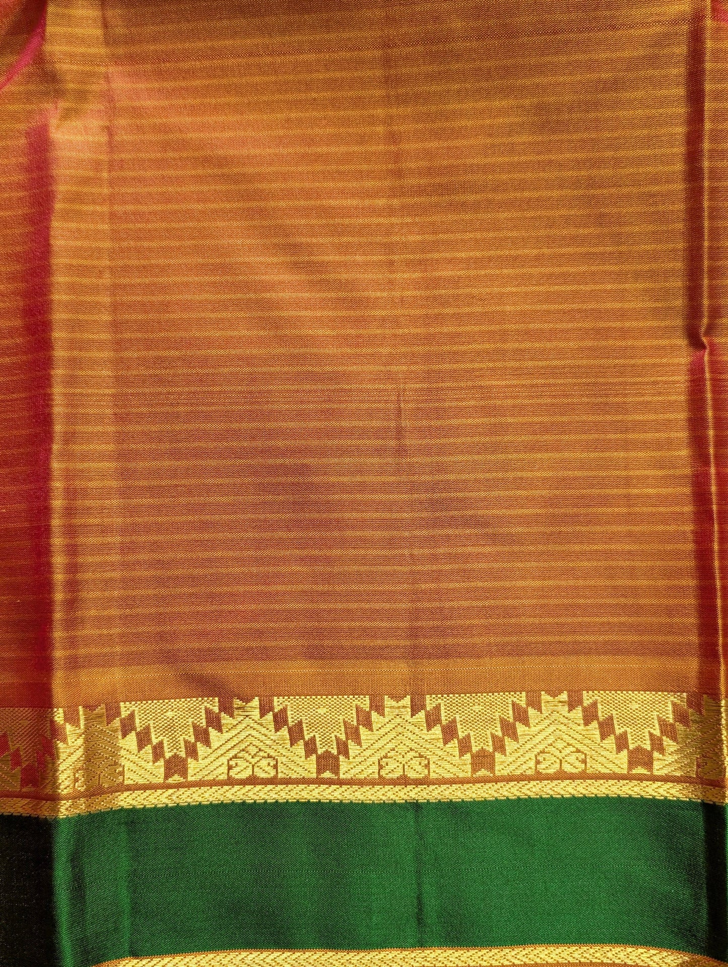 Coffee Brown with Yellow Silk Saree