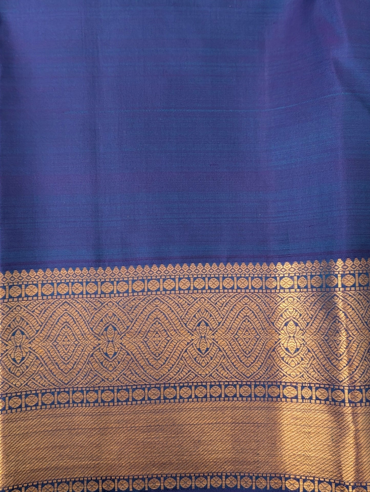 Peacock Blue Kanjeevaram Silk Saree
