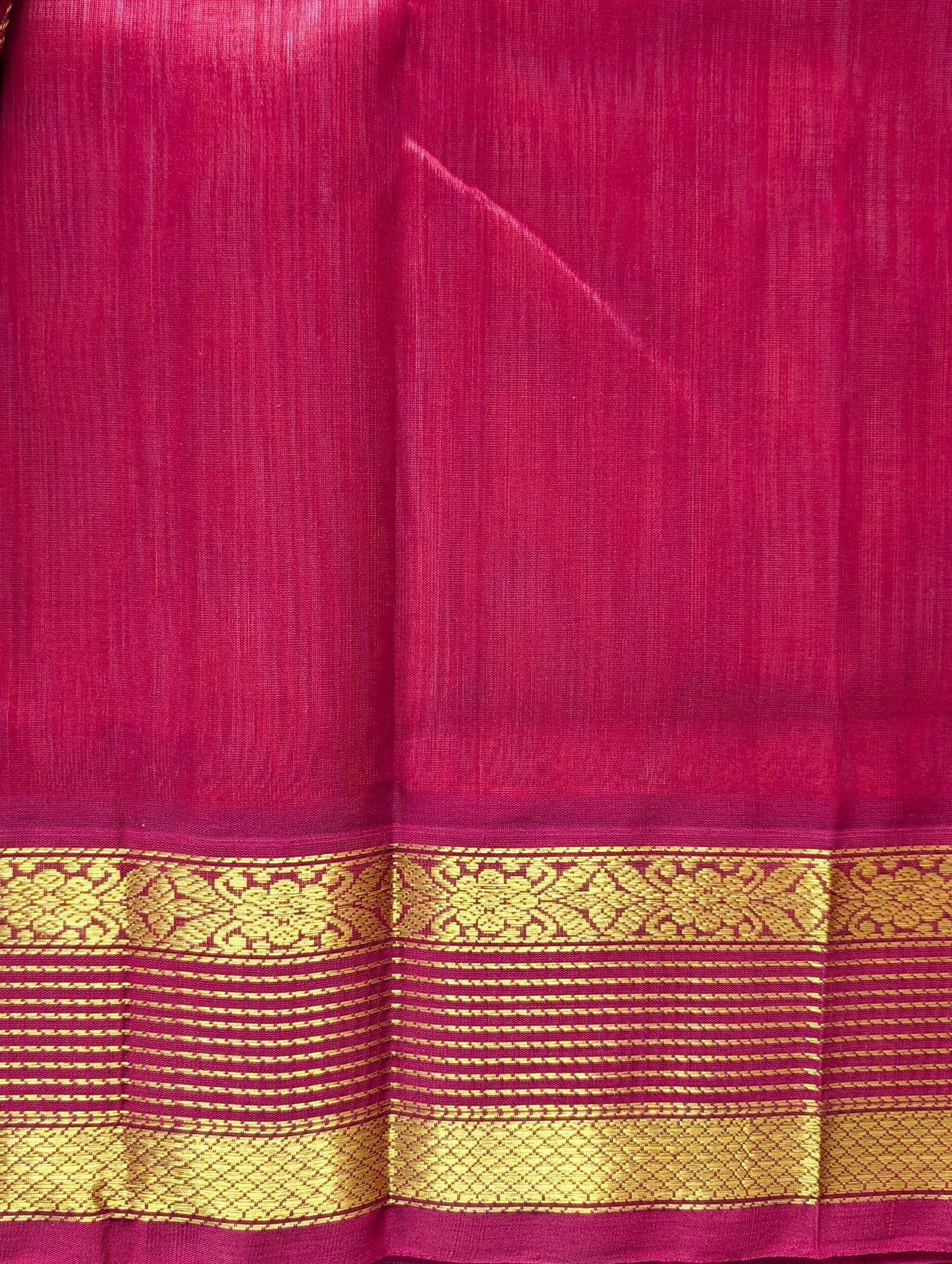 Kanakambara with Maroon Koravi Pure Kanchi silk cotton