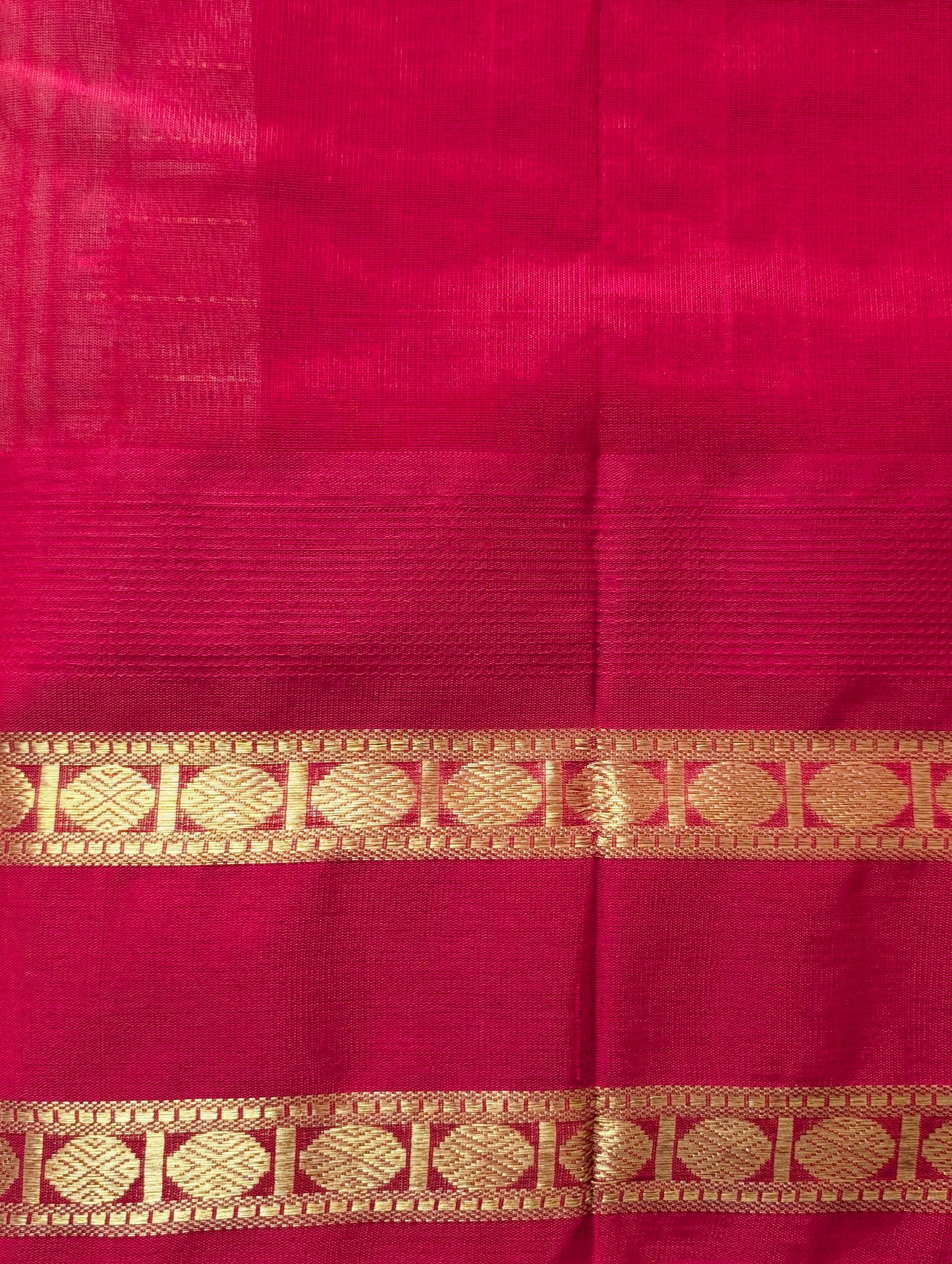 Cream with Red Rettapet border Koravi Pure Kanchi silk cotton