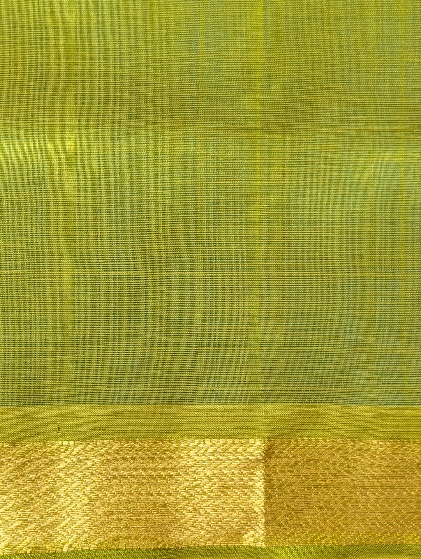 Cyan Blue with Parrot green Pure Kanchi silk cotton