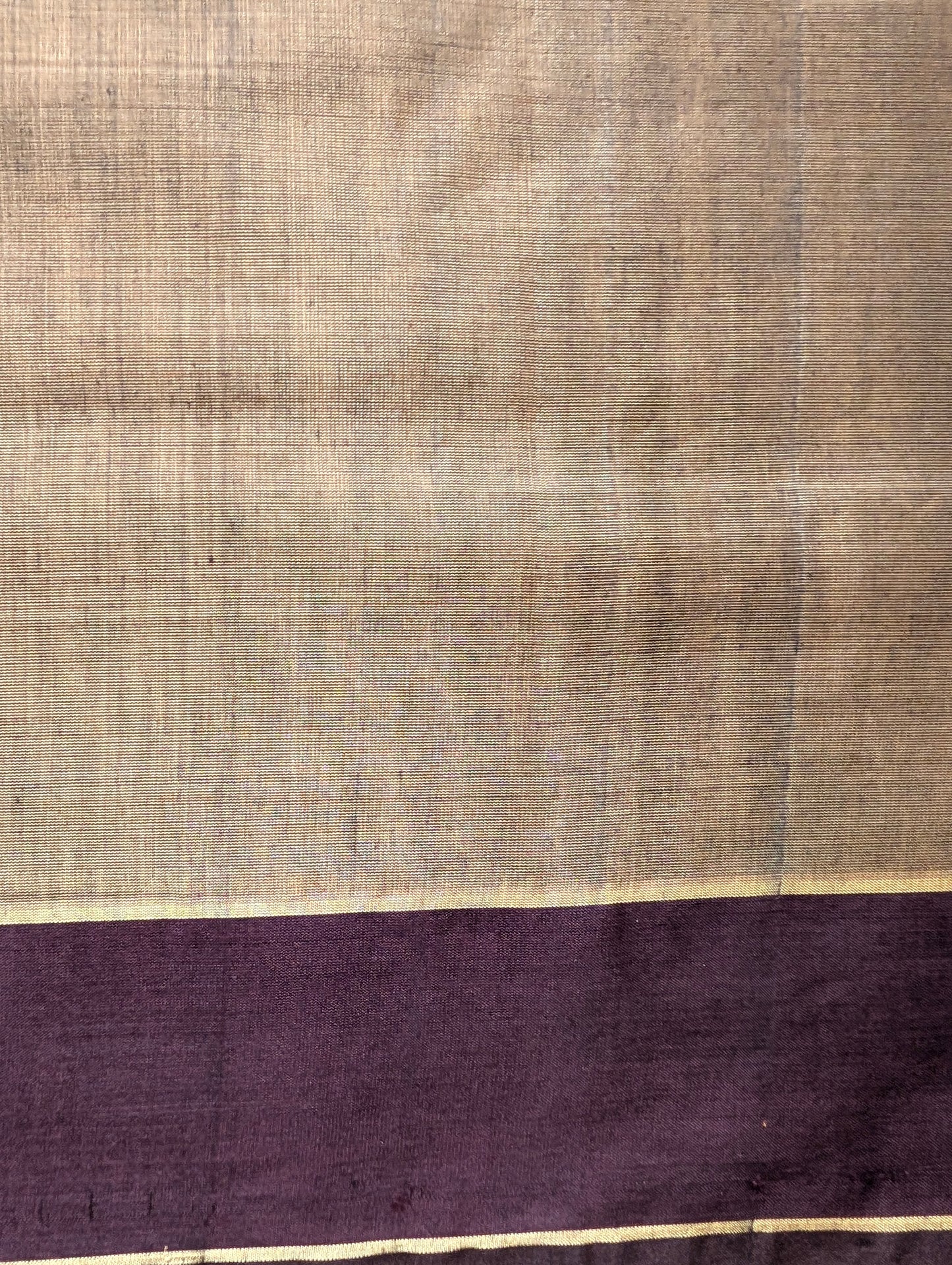 Grey with Plum Vegan Silk Cotton