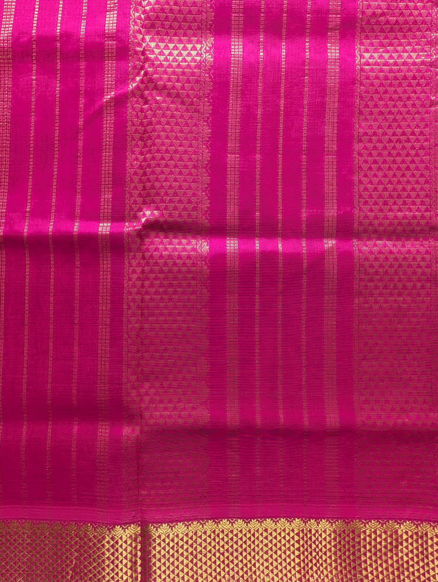 Cyan Blue with Pink Pure Kanchi Silk Cotton Saree