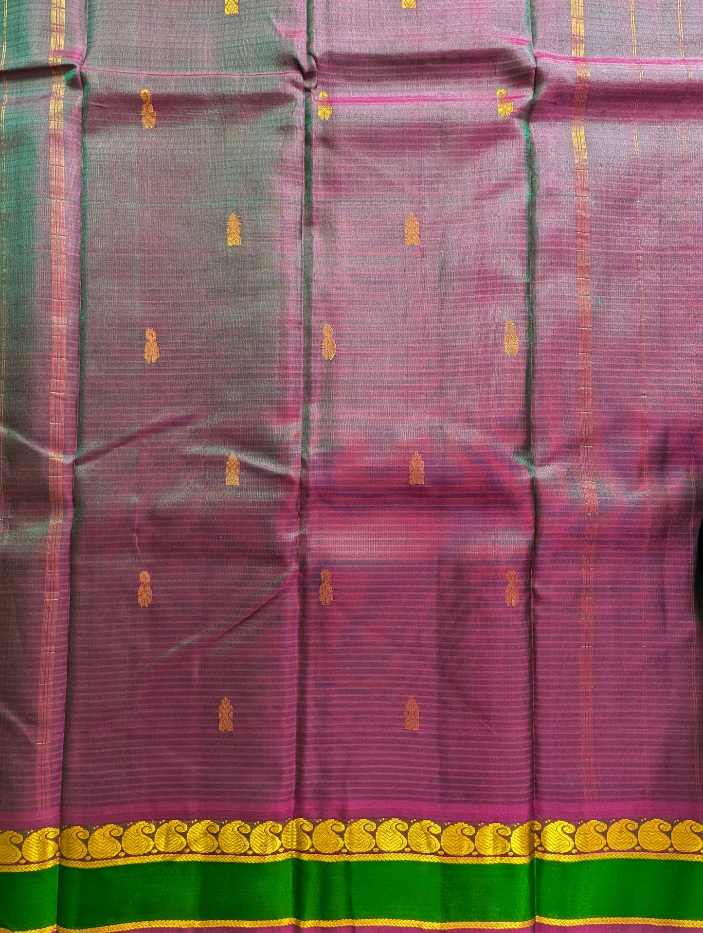 Blue with Purple Kanchi Silk Saree