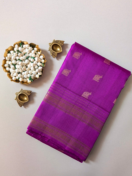 Purple Kanjeevaram Silk Saree