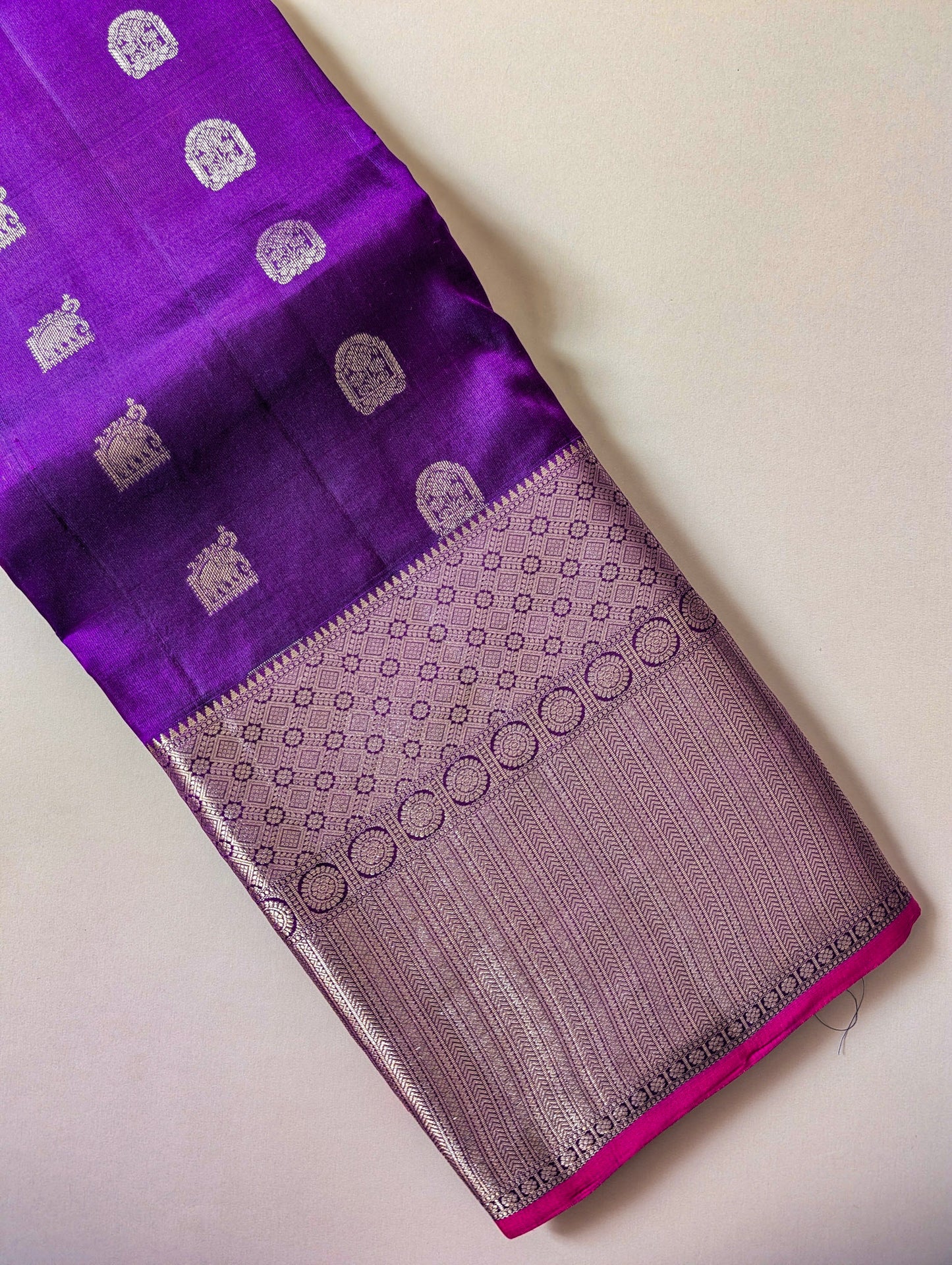 Purple Kanjeevaram Silk Saree