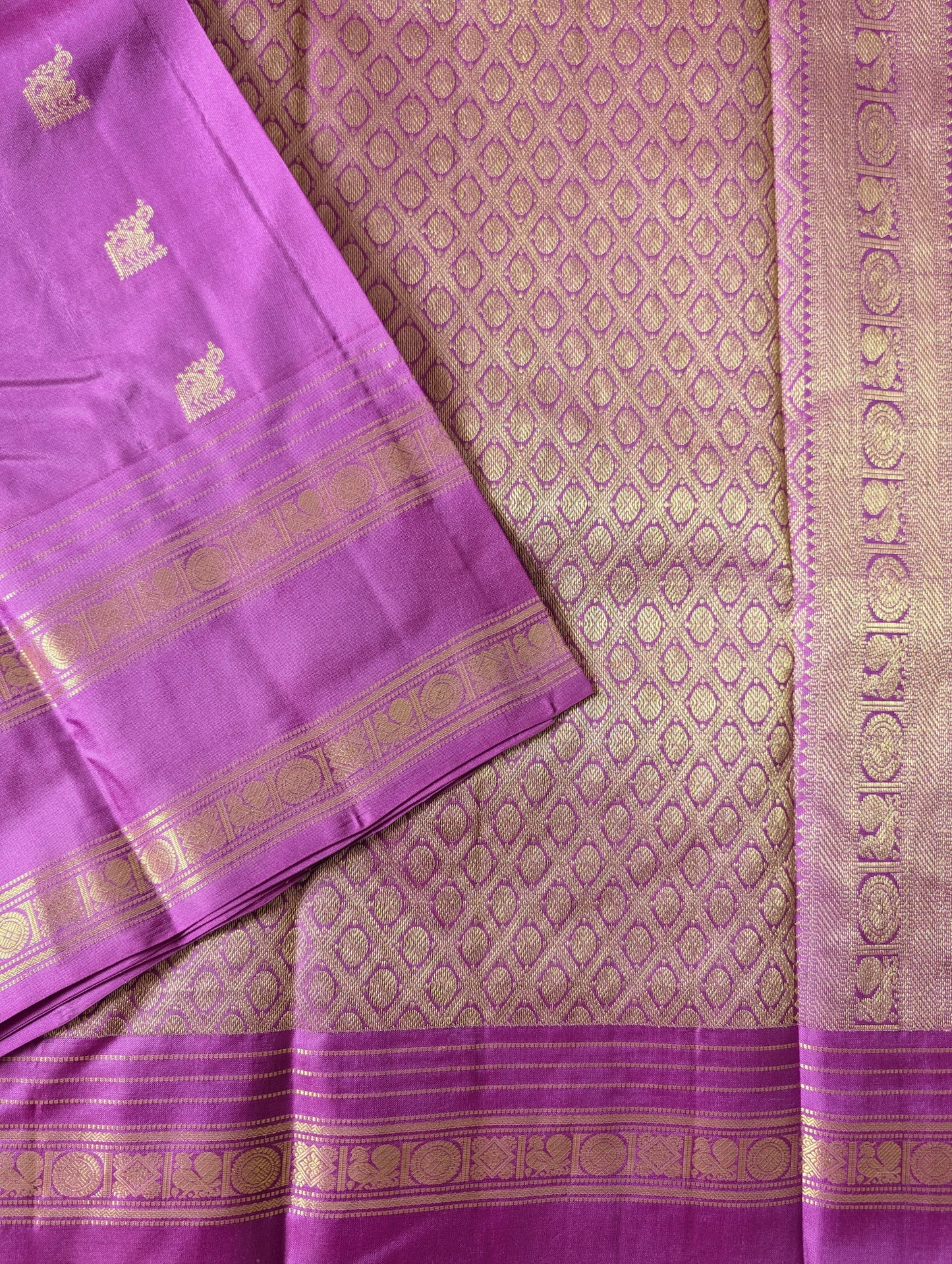 Purple Kanjeevaram Silk Saree