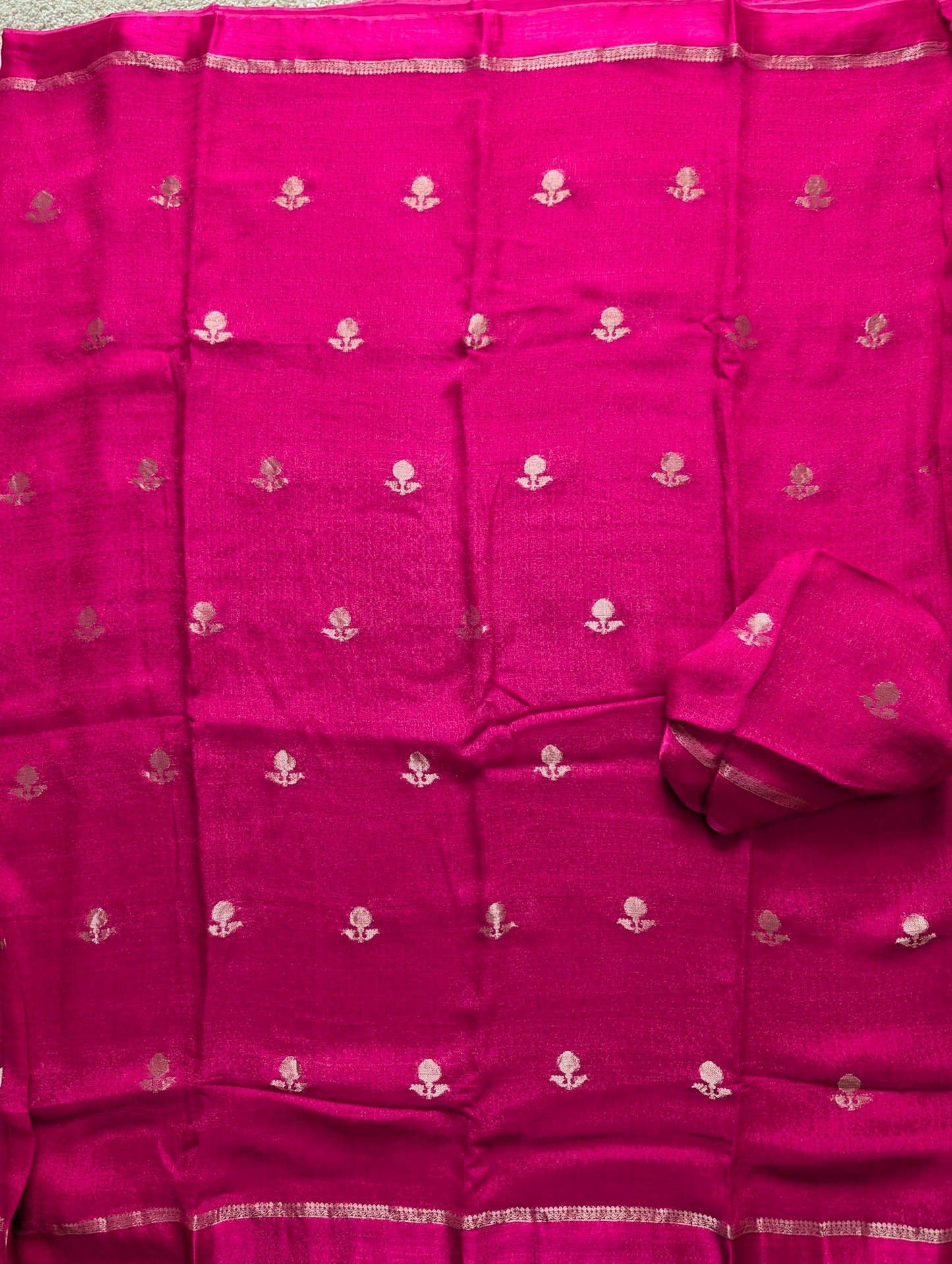 Pink Khadi Viscose Saree