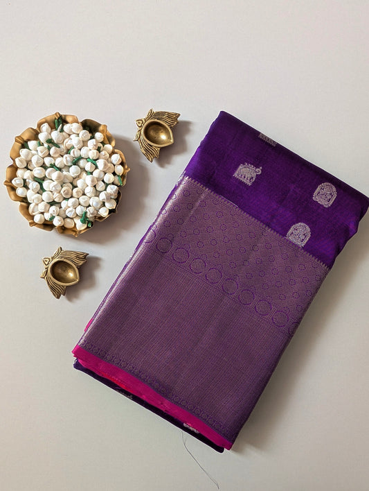 Purple Kanjeevaram Silk Saree
