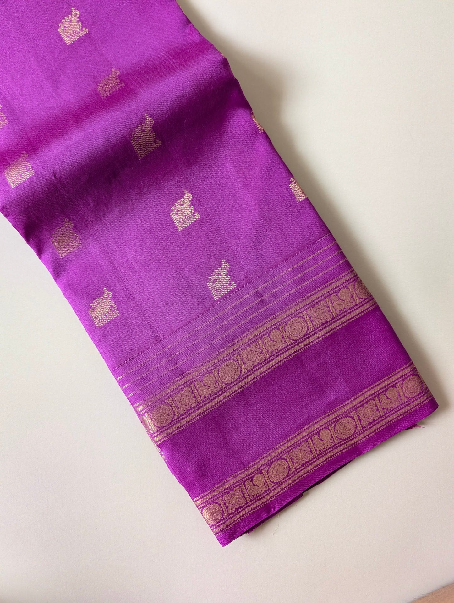 Purple Kanjeevaram Silk Saree
