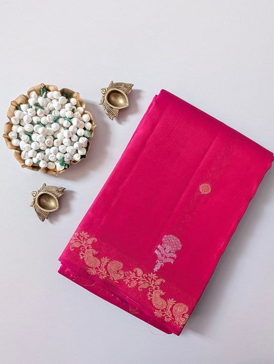 Pink Designer Kanjeevaram Silk Saree