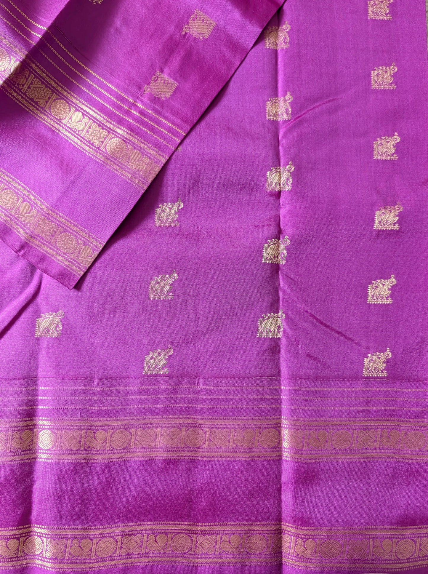 Purple Kanjeevaram Silk Saree