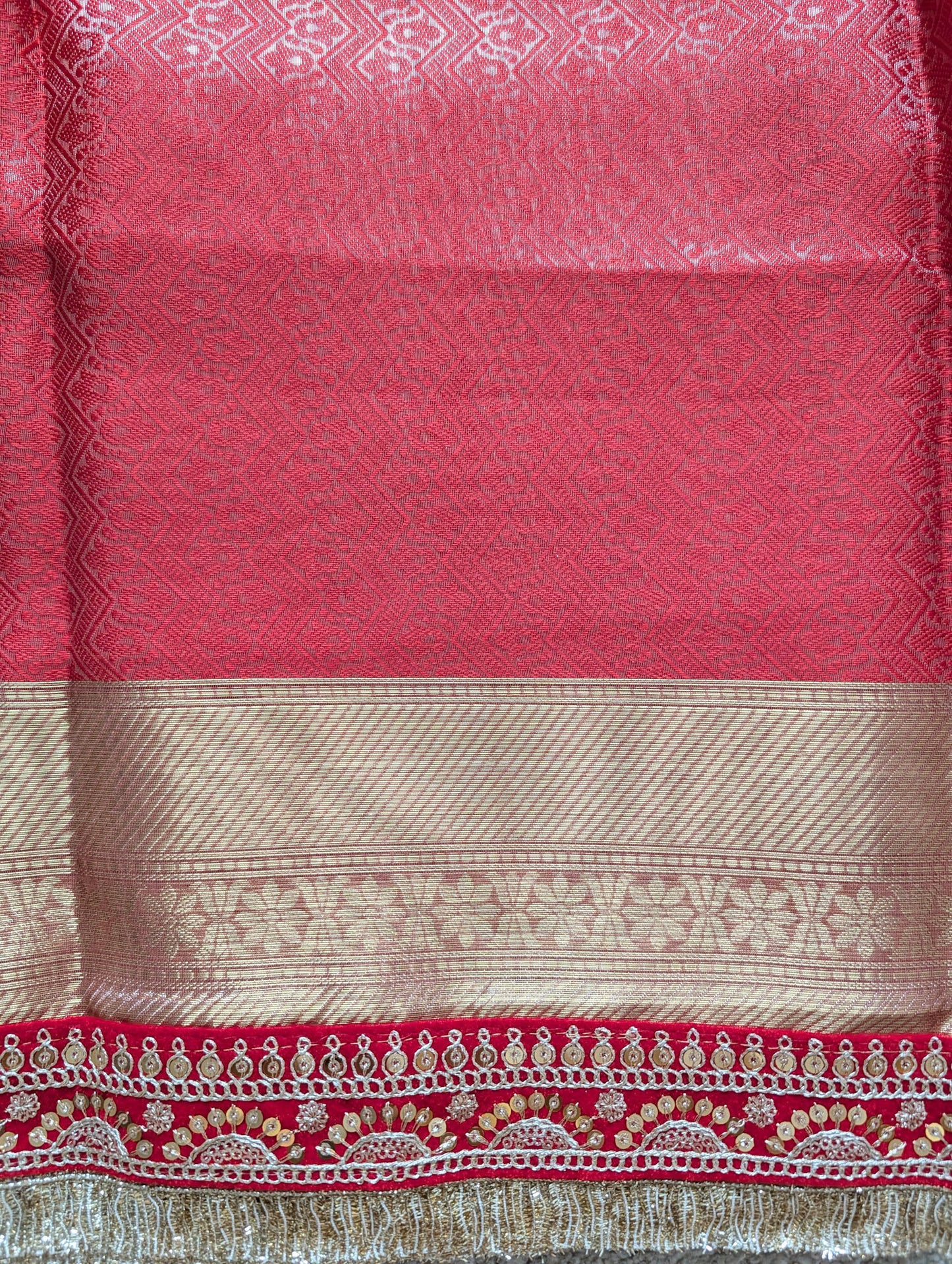 Banarasi Tissue Silk Saree with Scallop Border