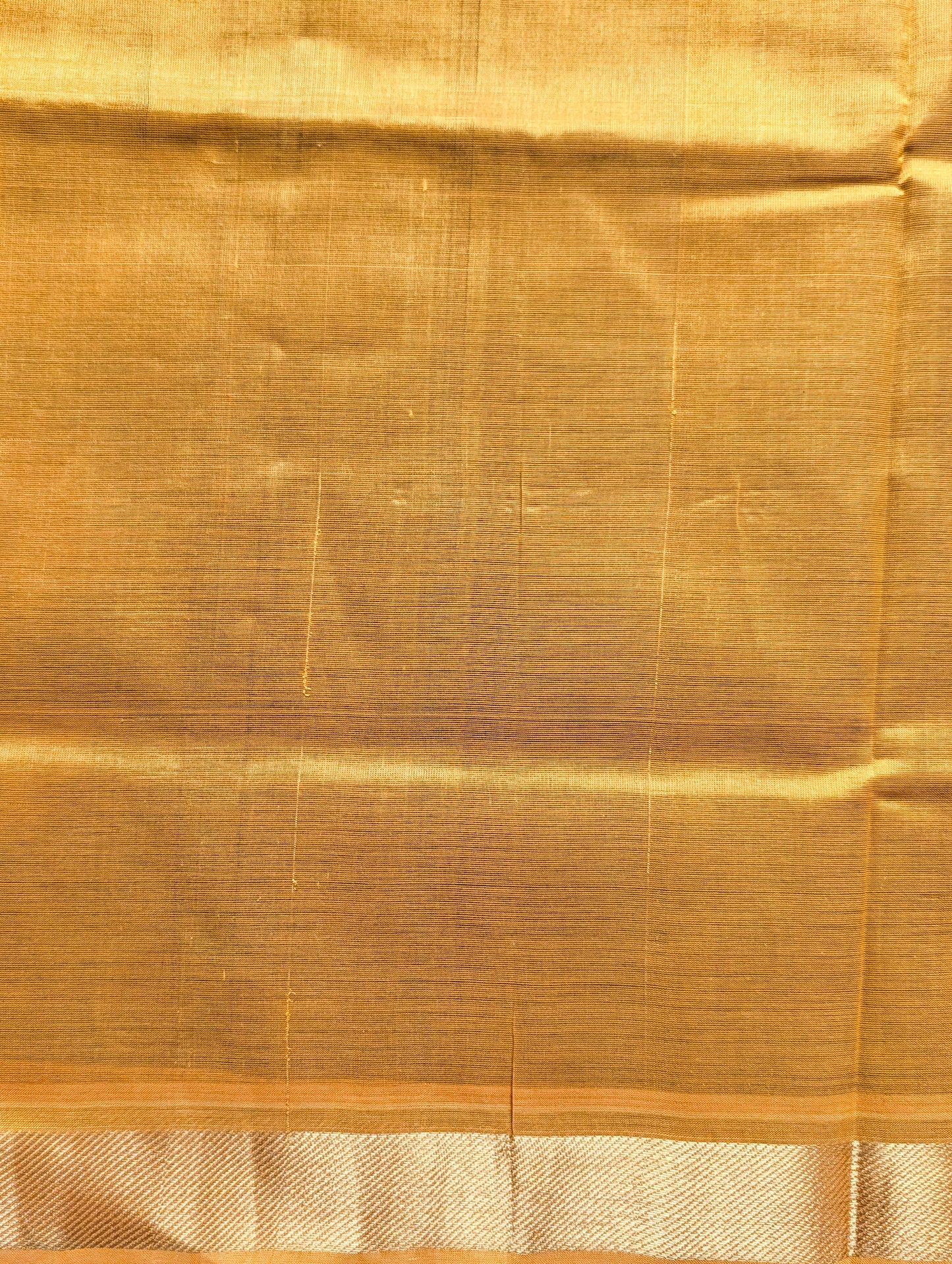 Black with Golden Yellow Pure Kanchi Silk Cotton