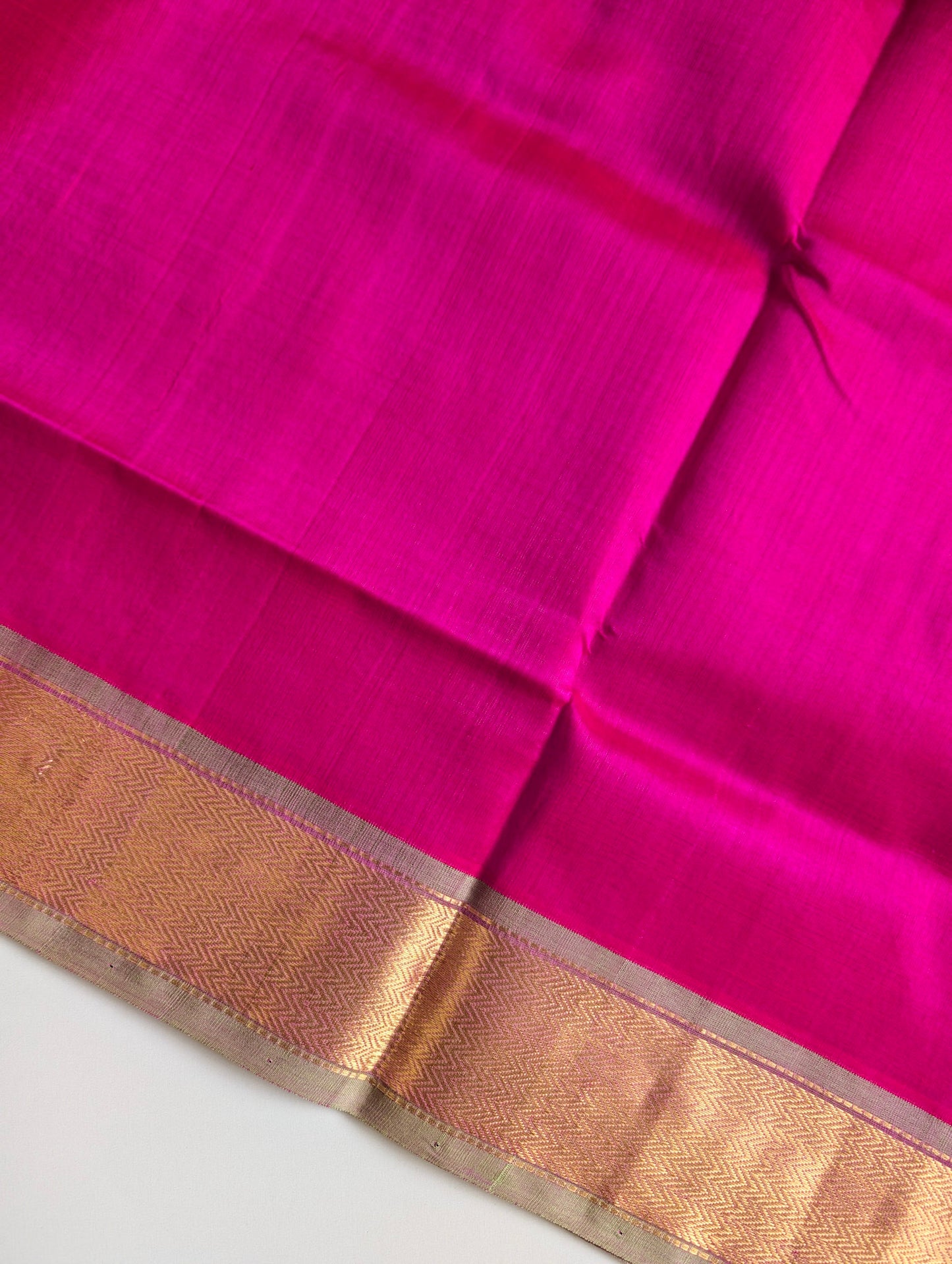 Pink and Green Pure Kanchi Silk Cotton Saree