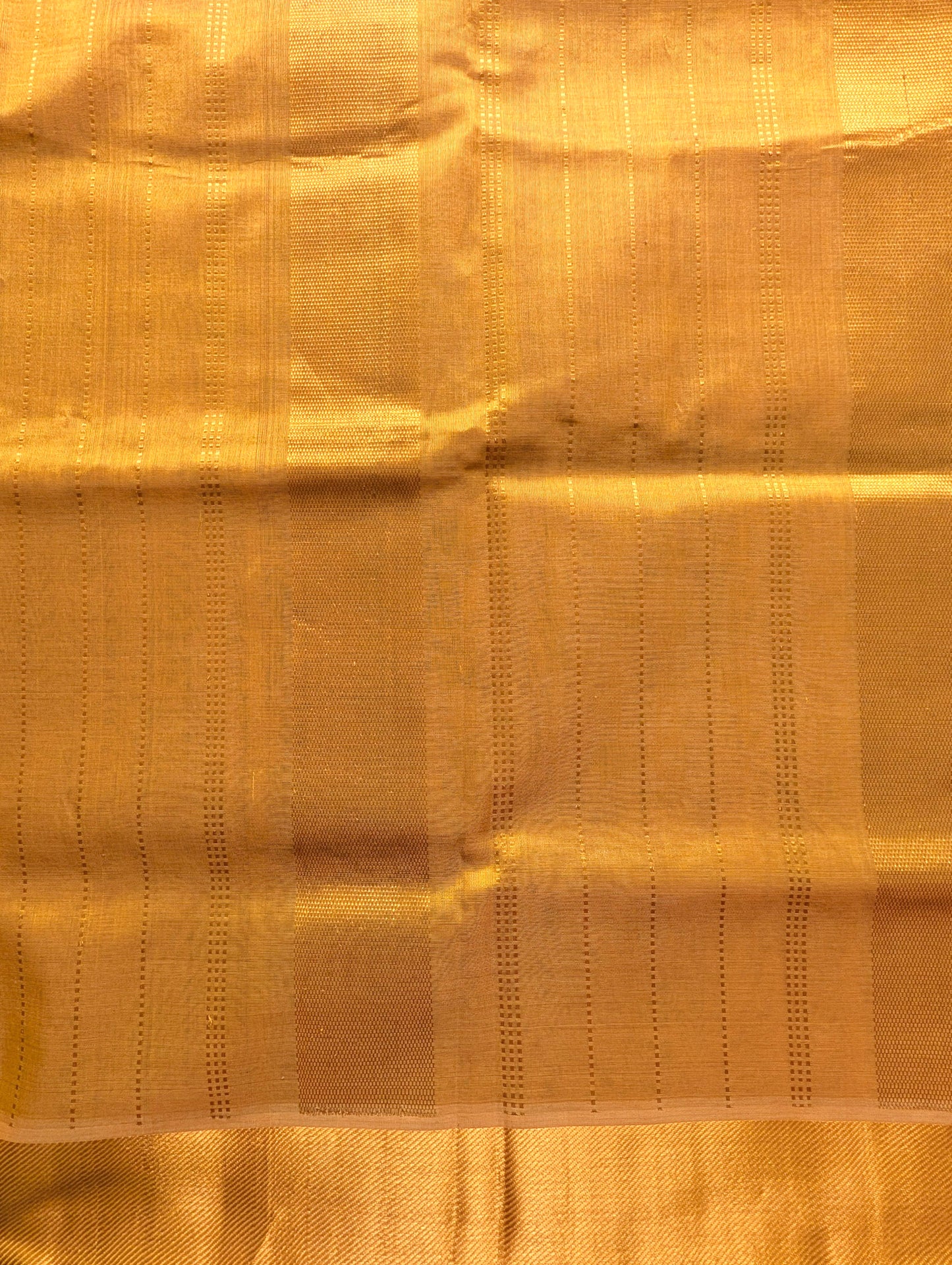 Brown with yellow pure kanchi silk cotton saree