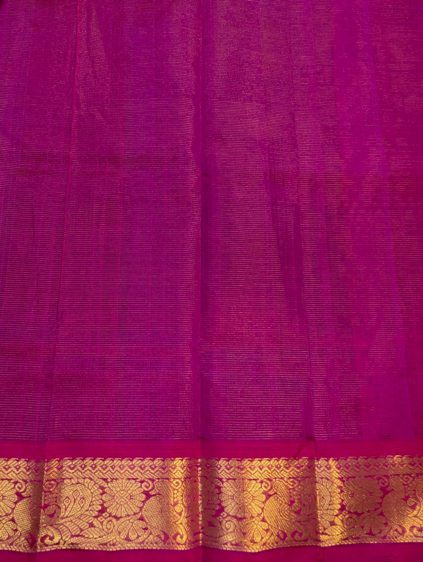 Brown with Pink Vaira Oosi Pure Kanchi Silk Cotton Saree