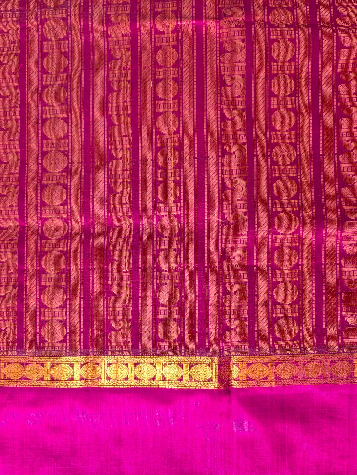 Purple 1000 Butta Pure Kanchi silk cotton