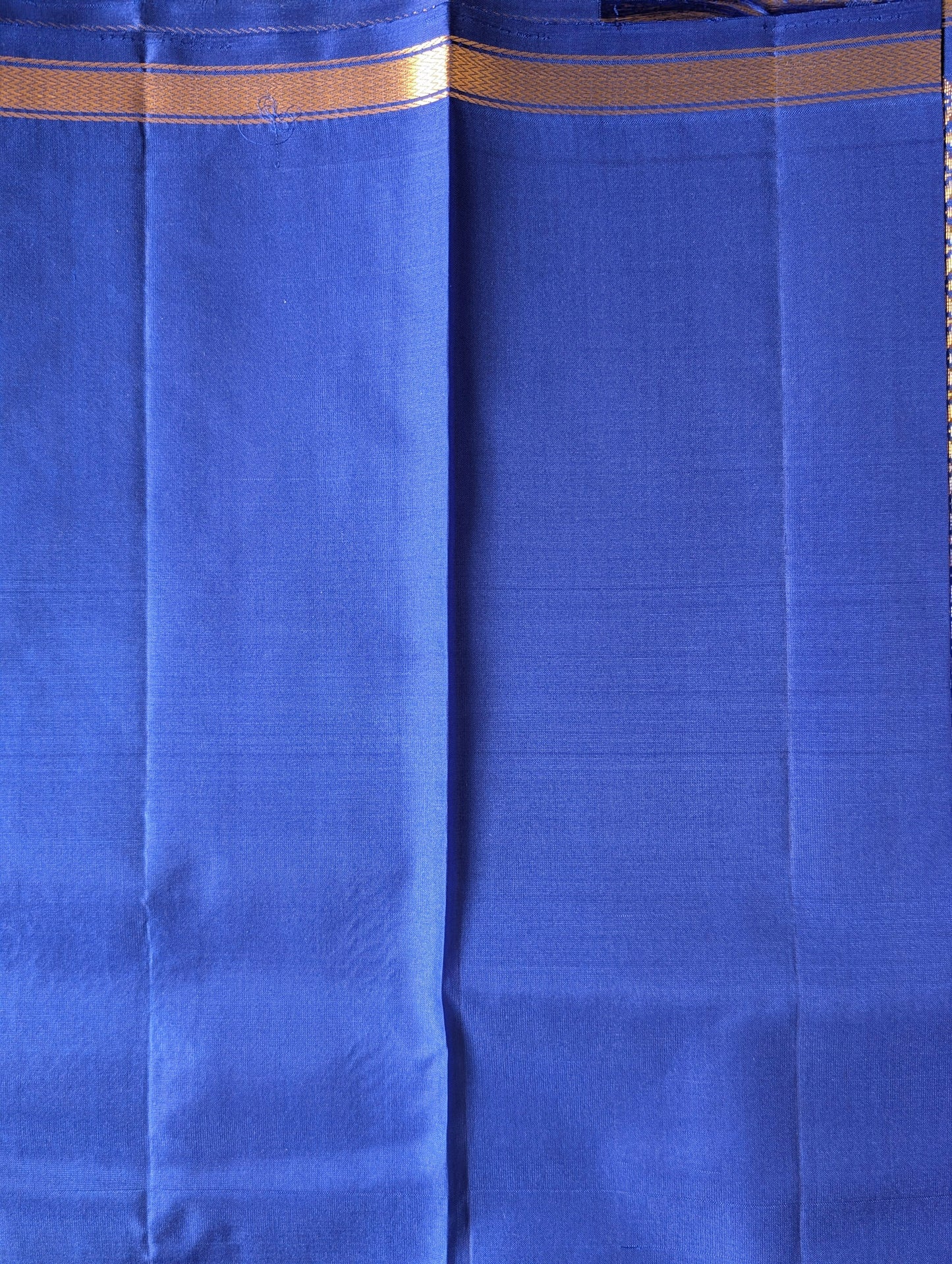 Blue Pure Small border Kanchi Silk Saree