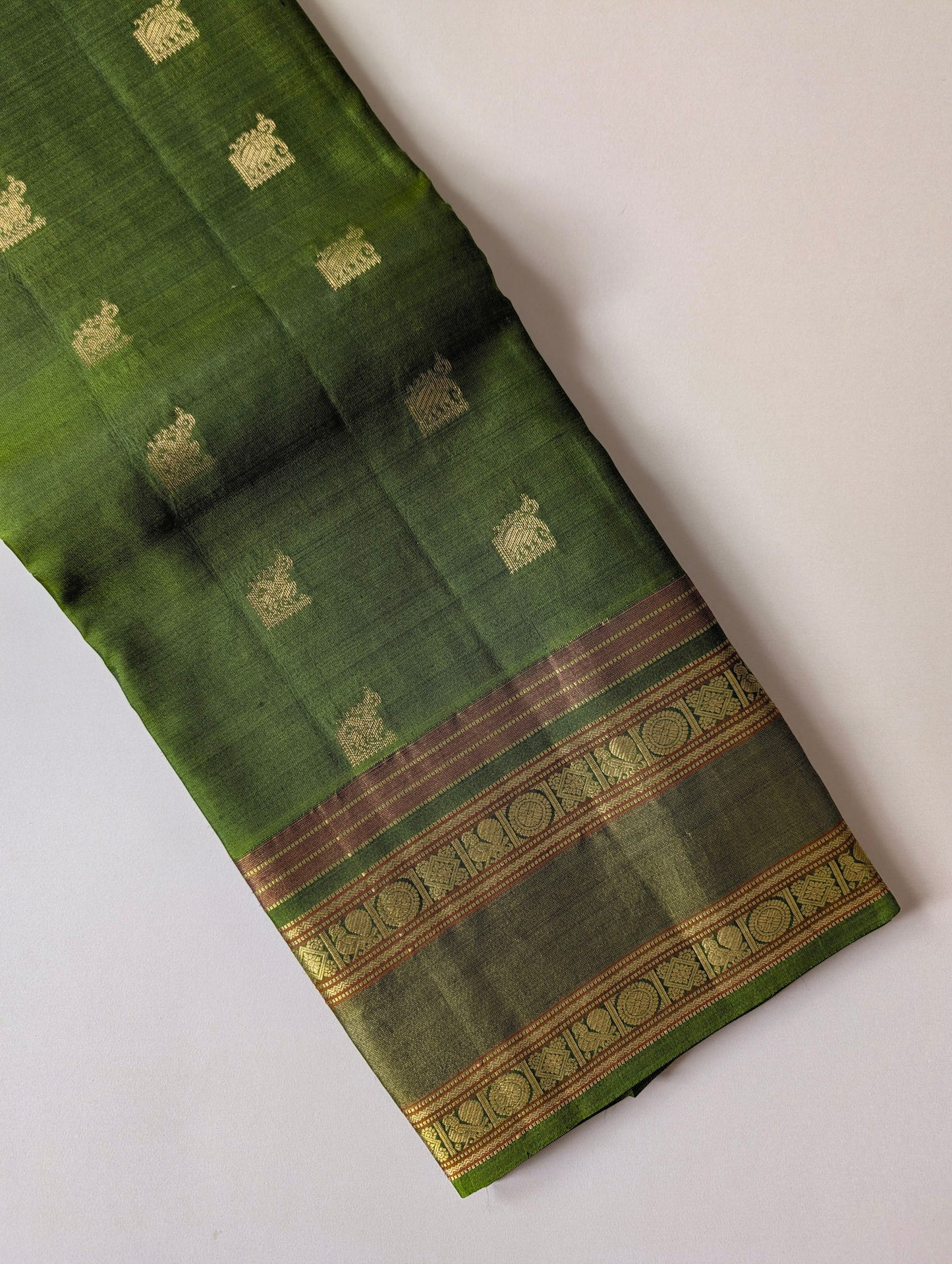 Leaf Green Kanjeevaram Silk Saree