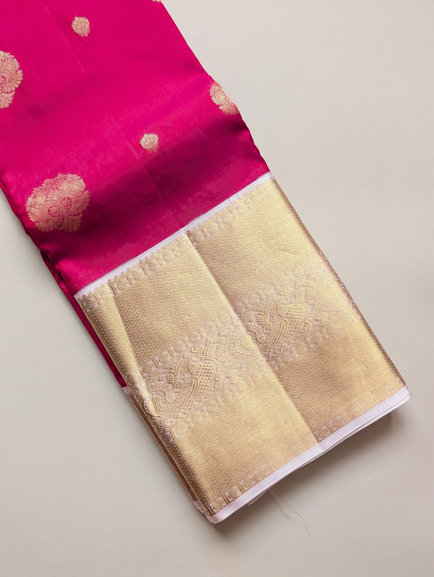 Red with Pink Kanjeevaram Pure Silk Saree