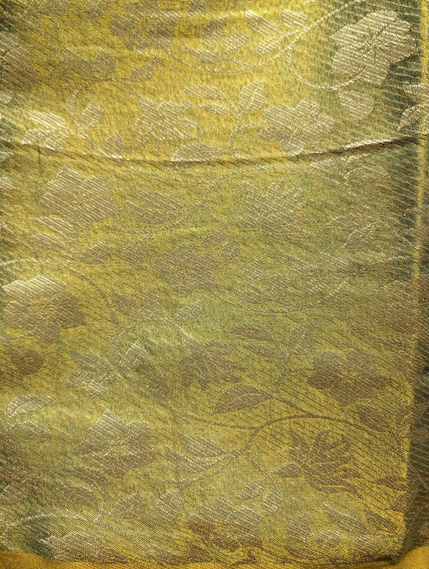 Dark Green Pichwai Semi Tissue Silk saree