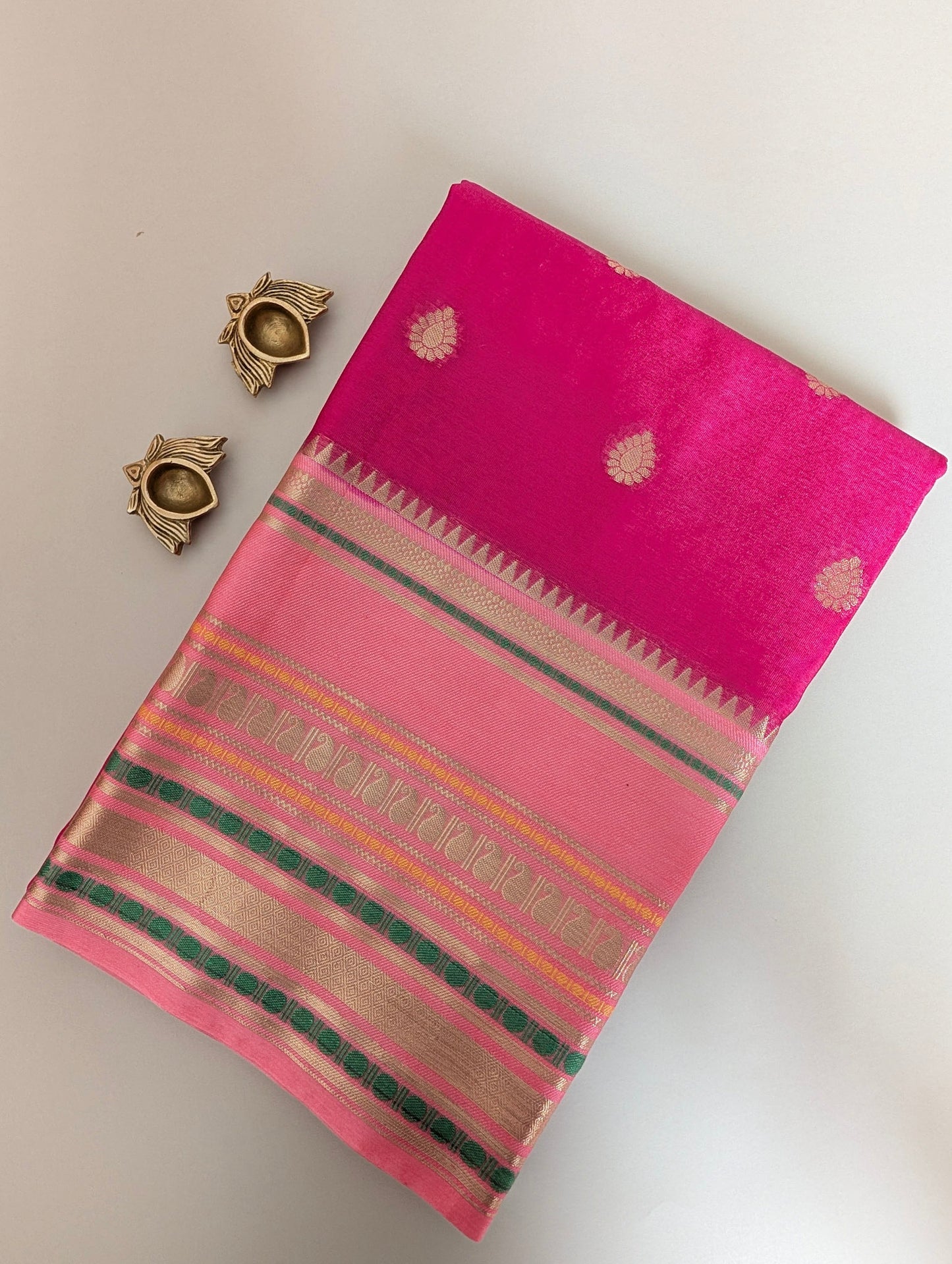 Pink Banarasi Warm Silk Saree