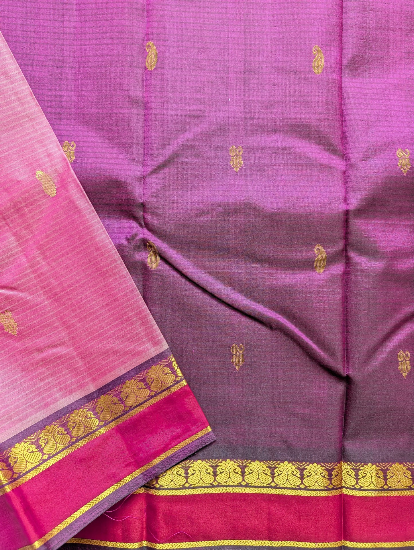 Pink Lightweight Pure Kanchi Silk Saree