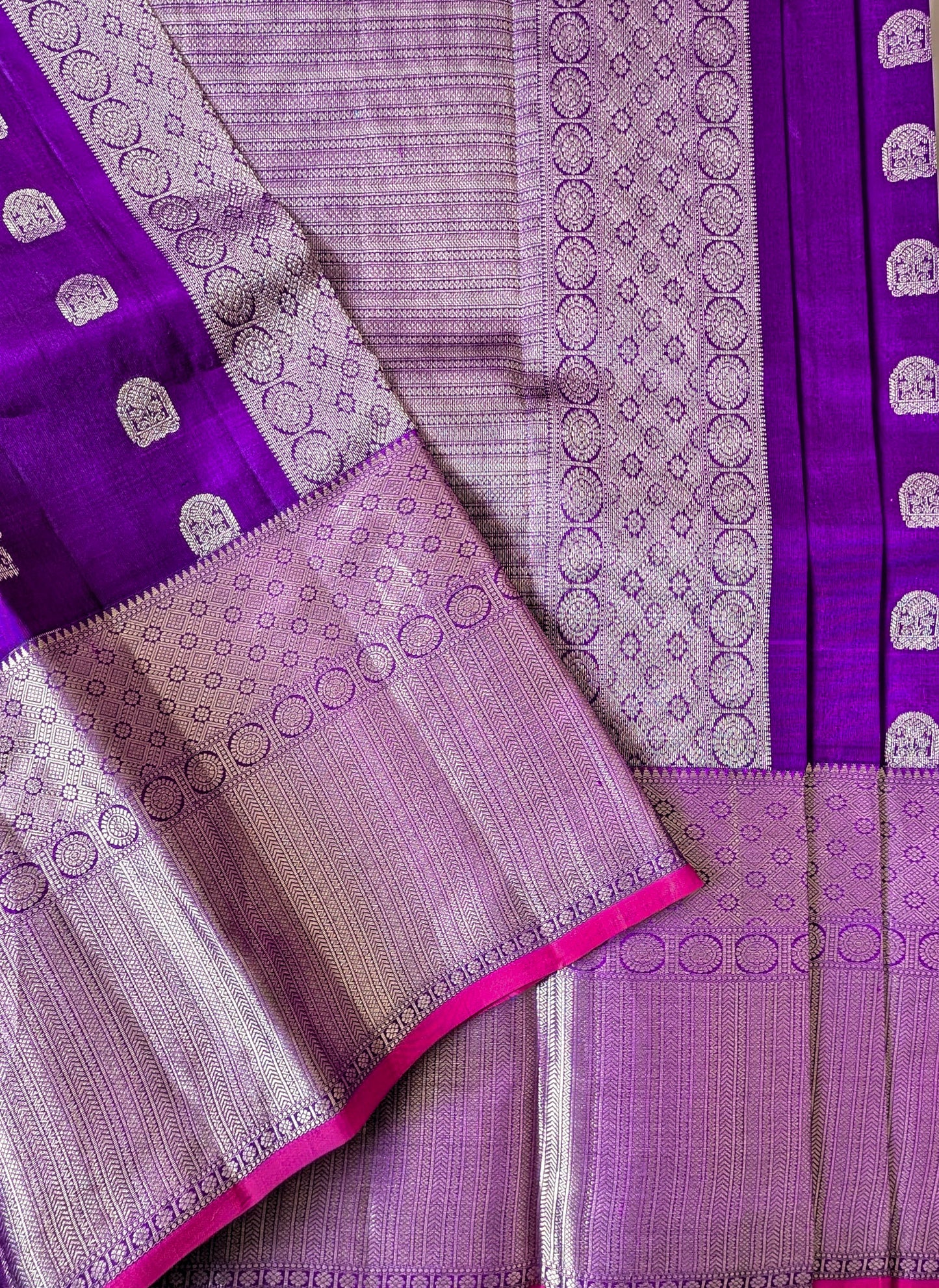 Purple Kanjeevaram Silk Saree