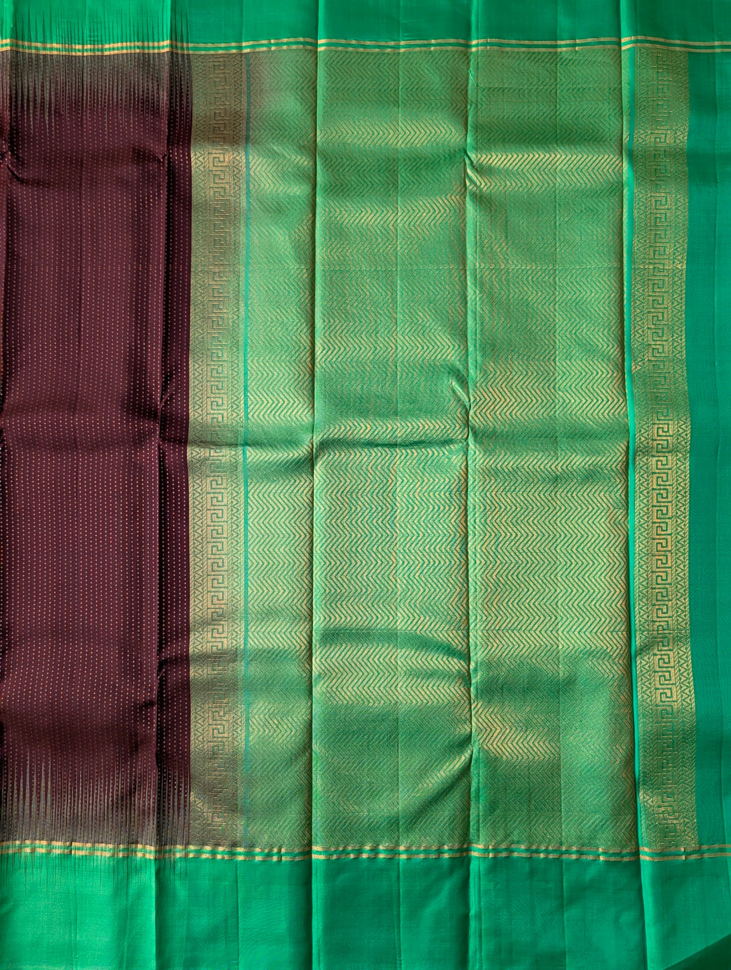 Brinjal Purple with Cyan Soft silk saree