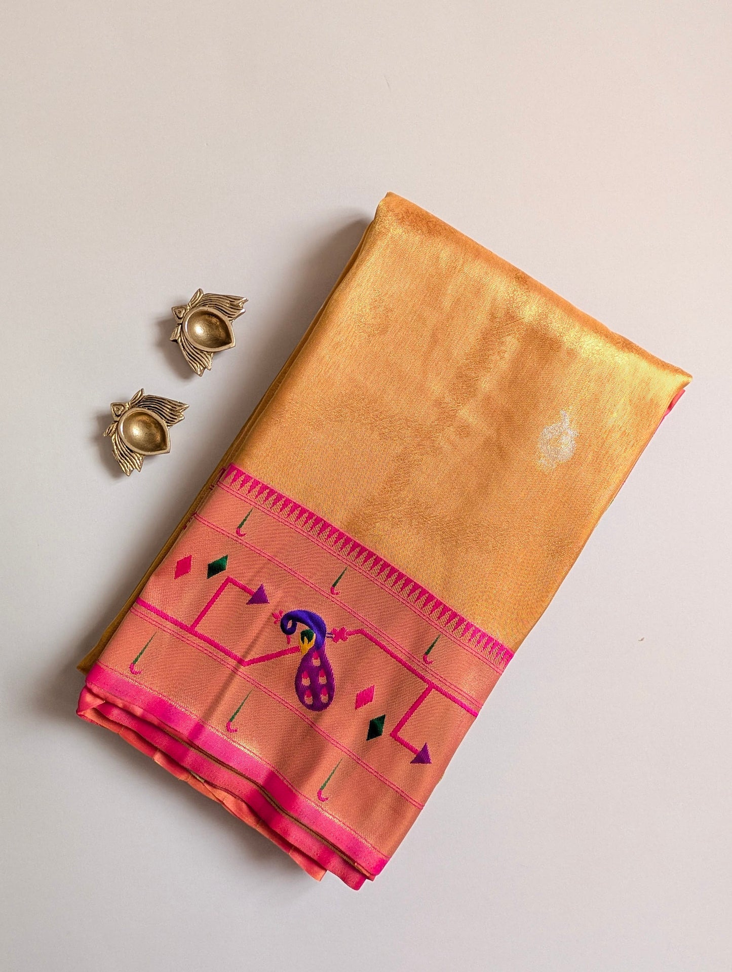 Tissue Paithani Semi Silk saree