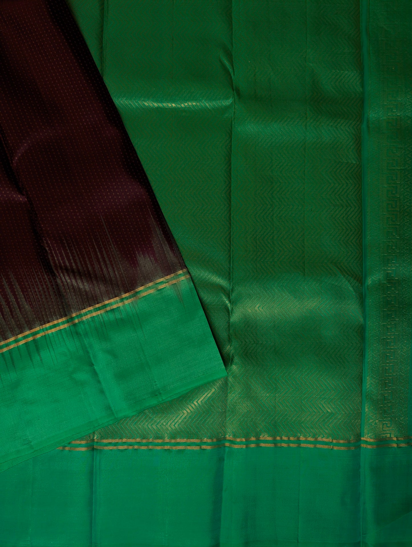 Brinjal Purple with Cyan Soft silk saree