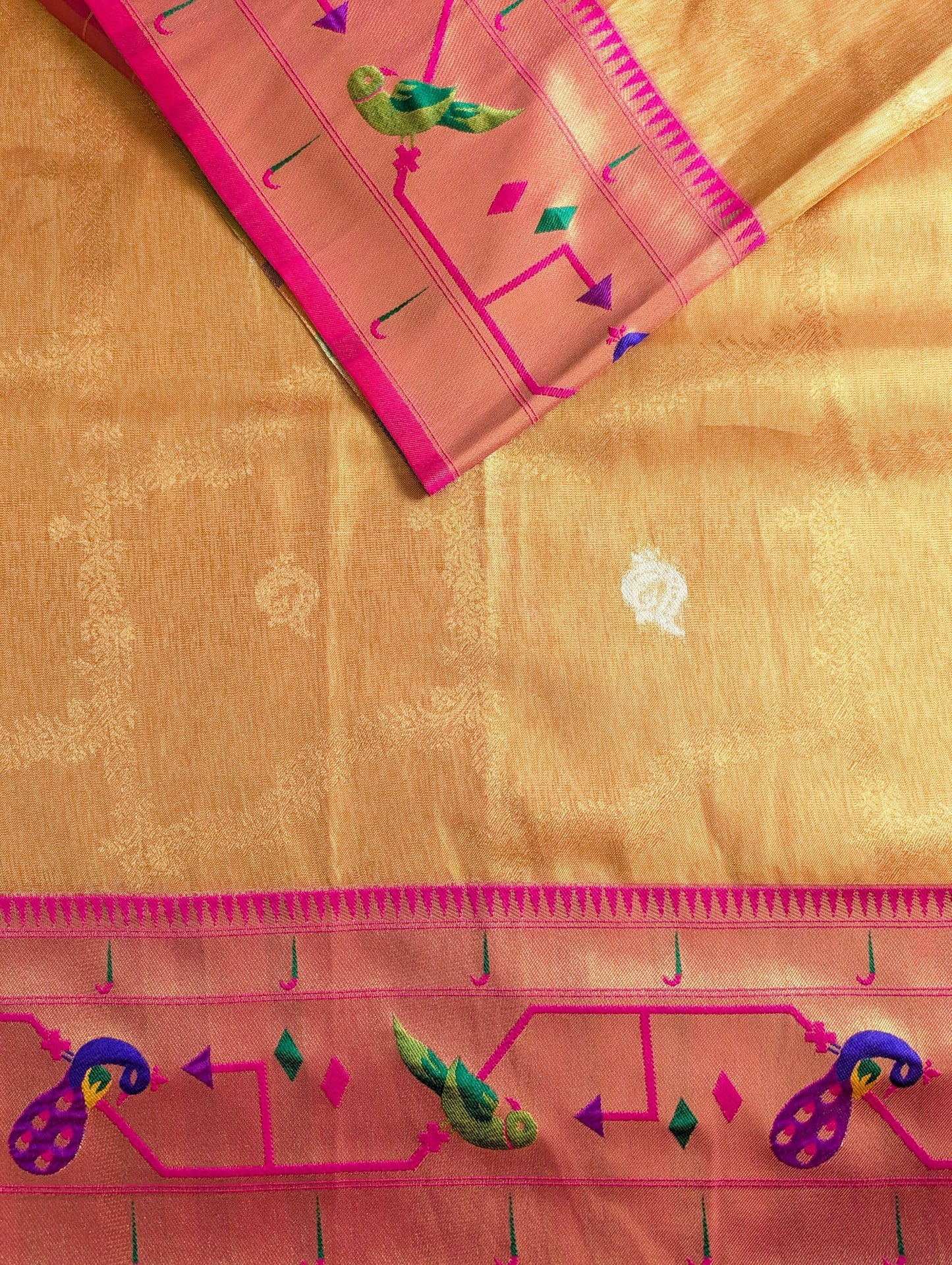 Tissue Paithani Semi Silk saree