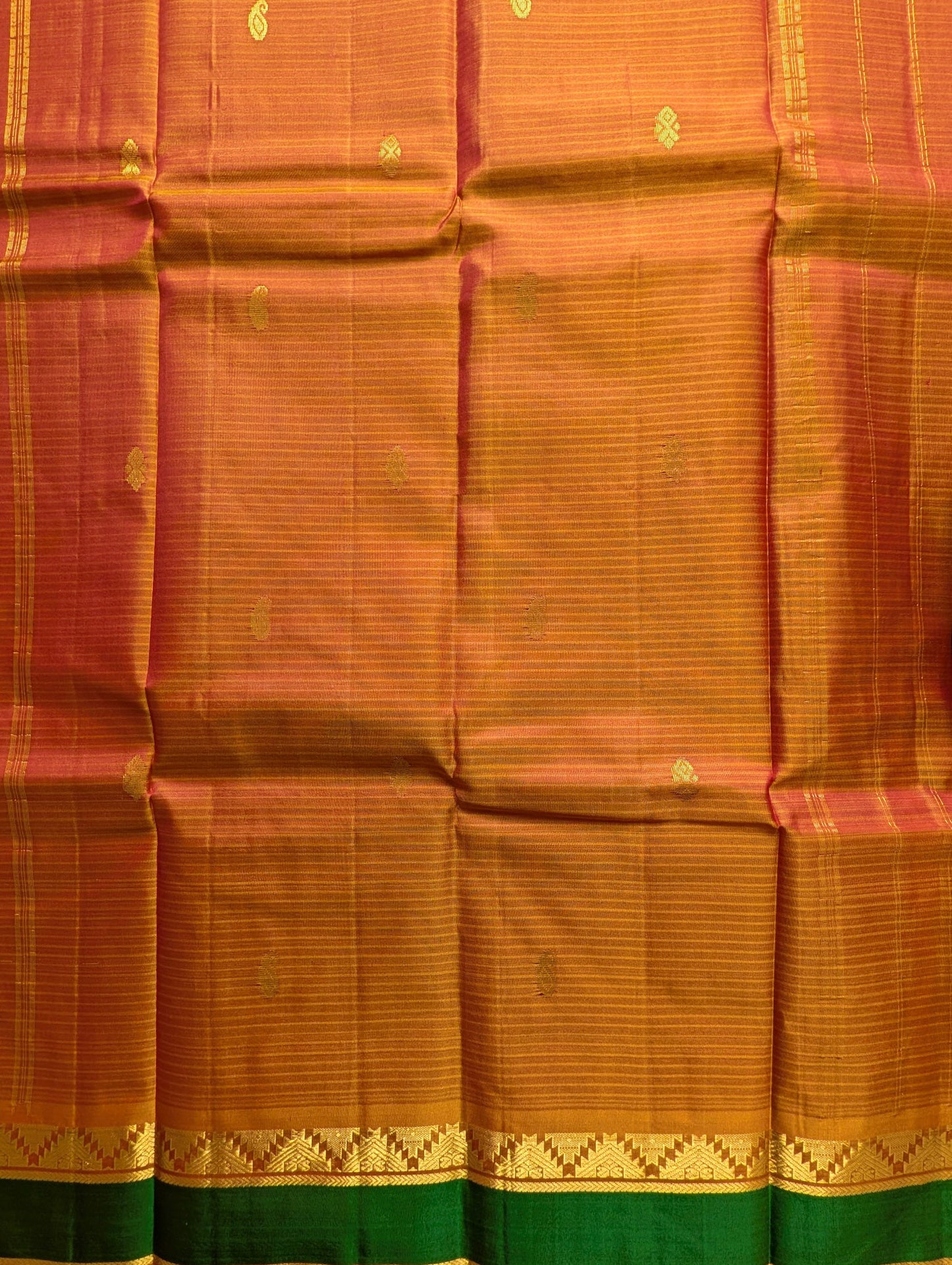 Coffee Brown with Yellow Silk Saree