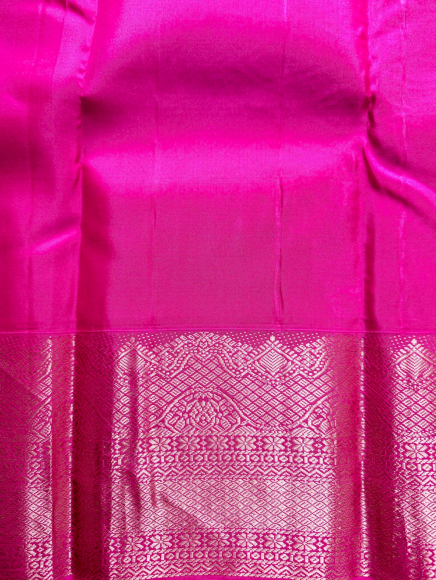Mehandi Green with Pink Kanjeevaram Silk Saree