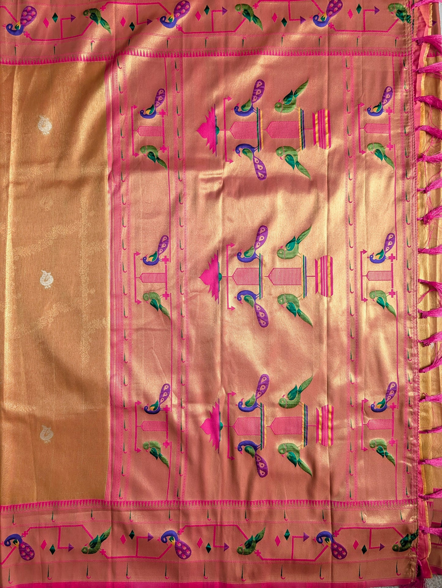 Tissue Paithani Semi Silk saree