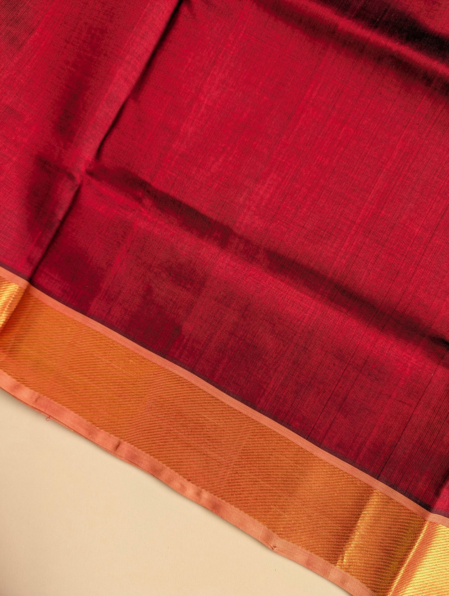Brown with yellow pure kanchi silk cotton saree