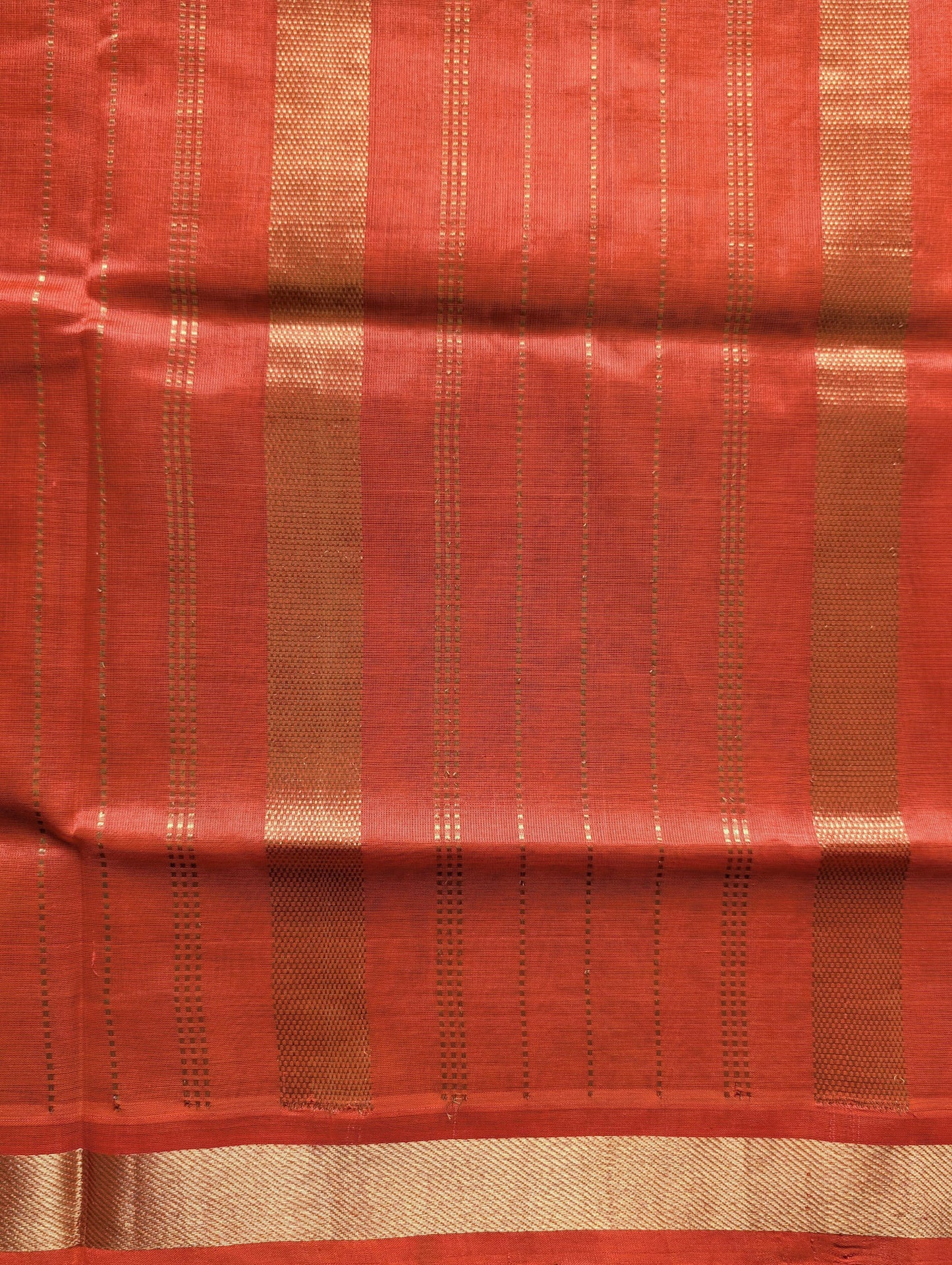 Ink Blue with Orange Pure Kanchi Silk Cotton Saree