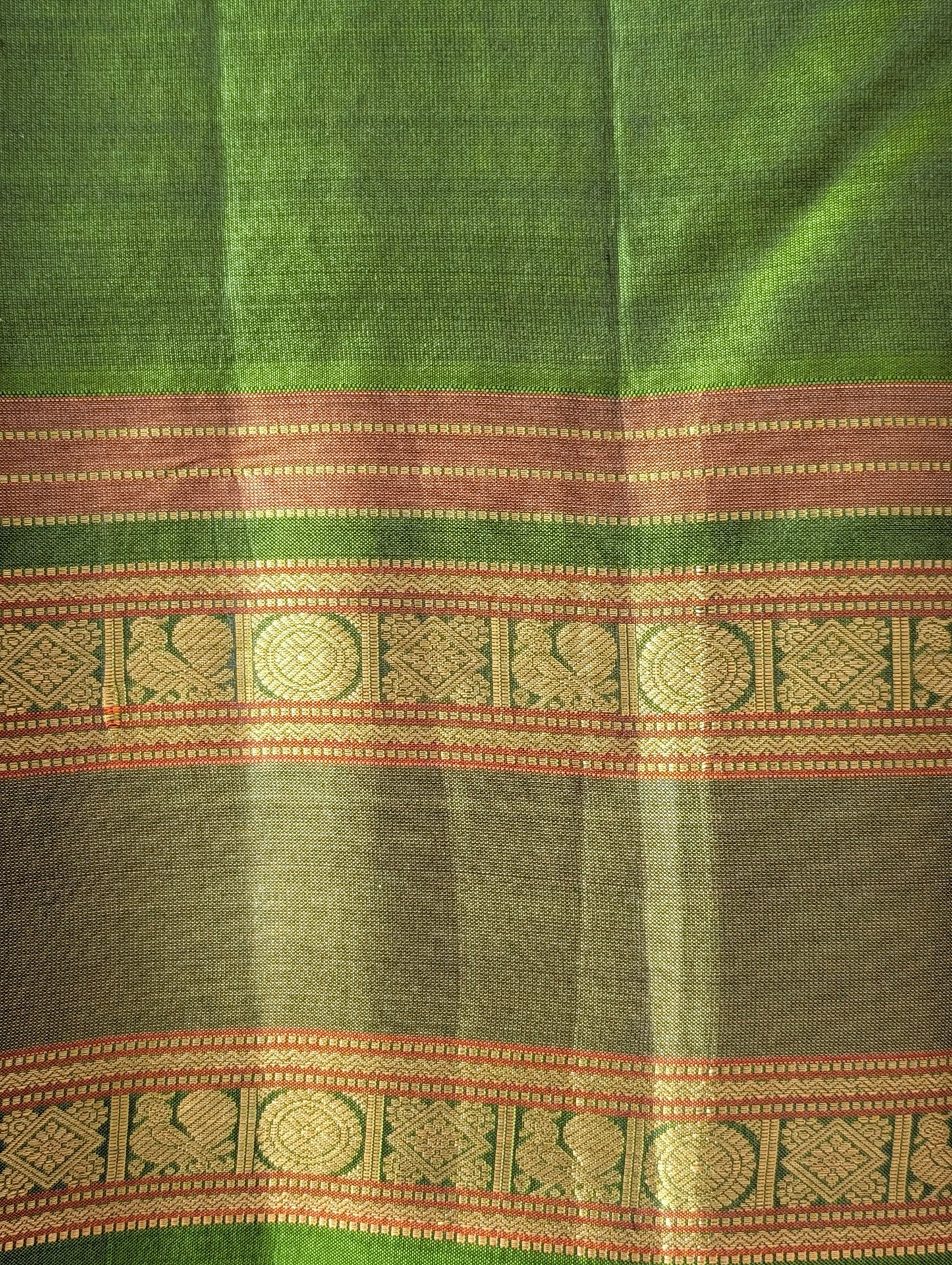Leaf Green Kanjeevaram Silk Saree