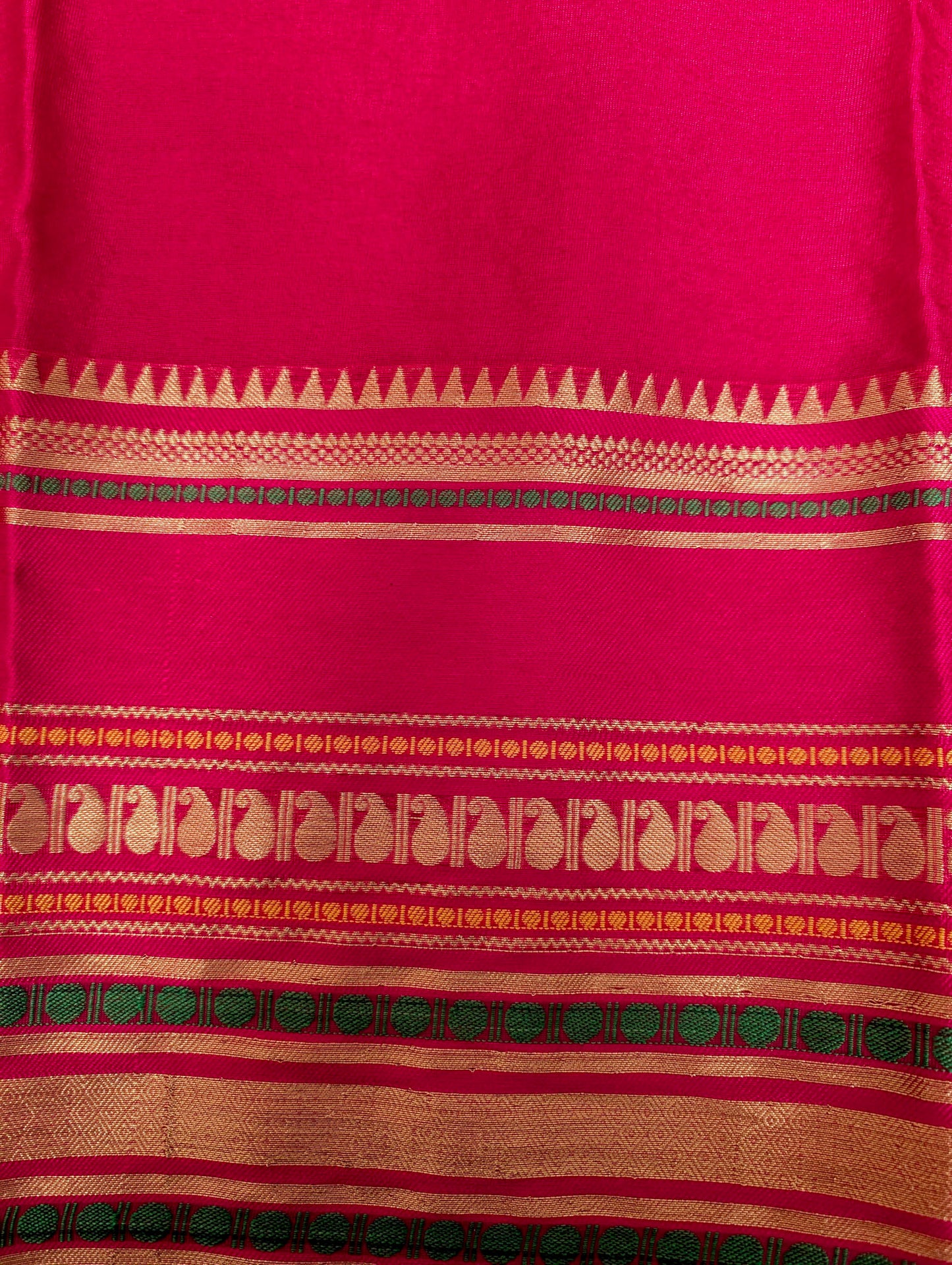 Orange and pink Banarasi Warm Silk Saree