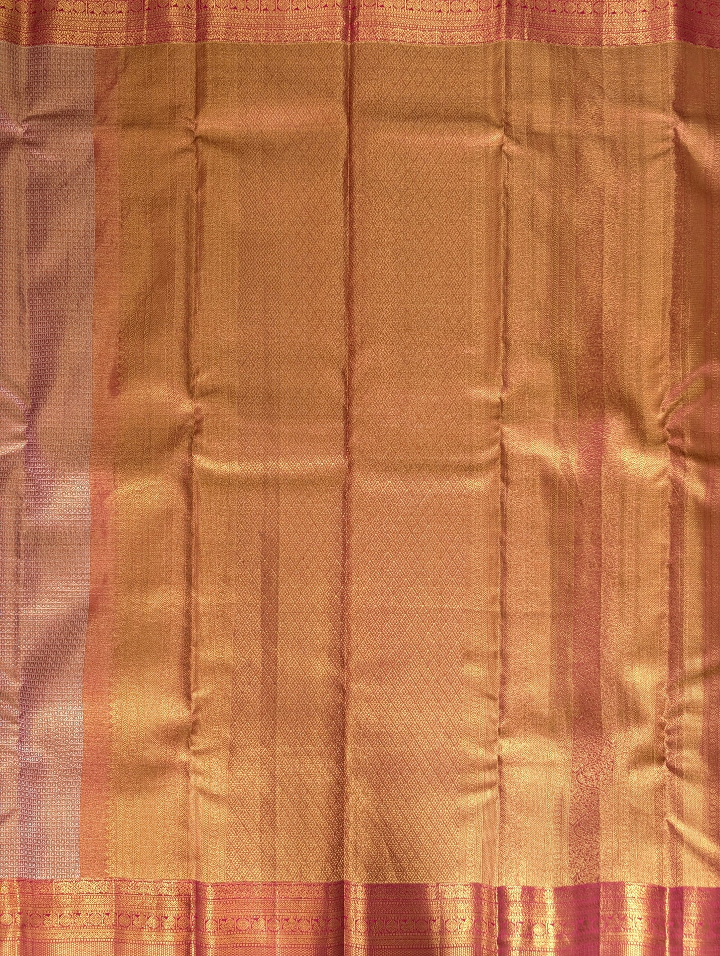 Brocade Pink and Gold Kanjeevaram Silk Saree