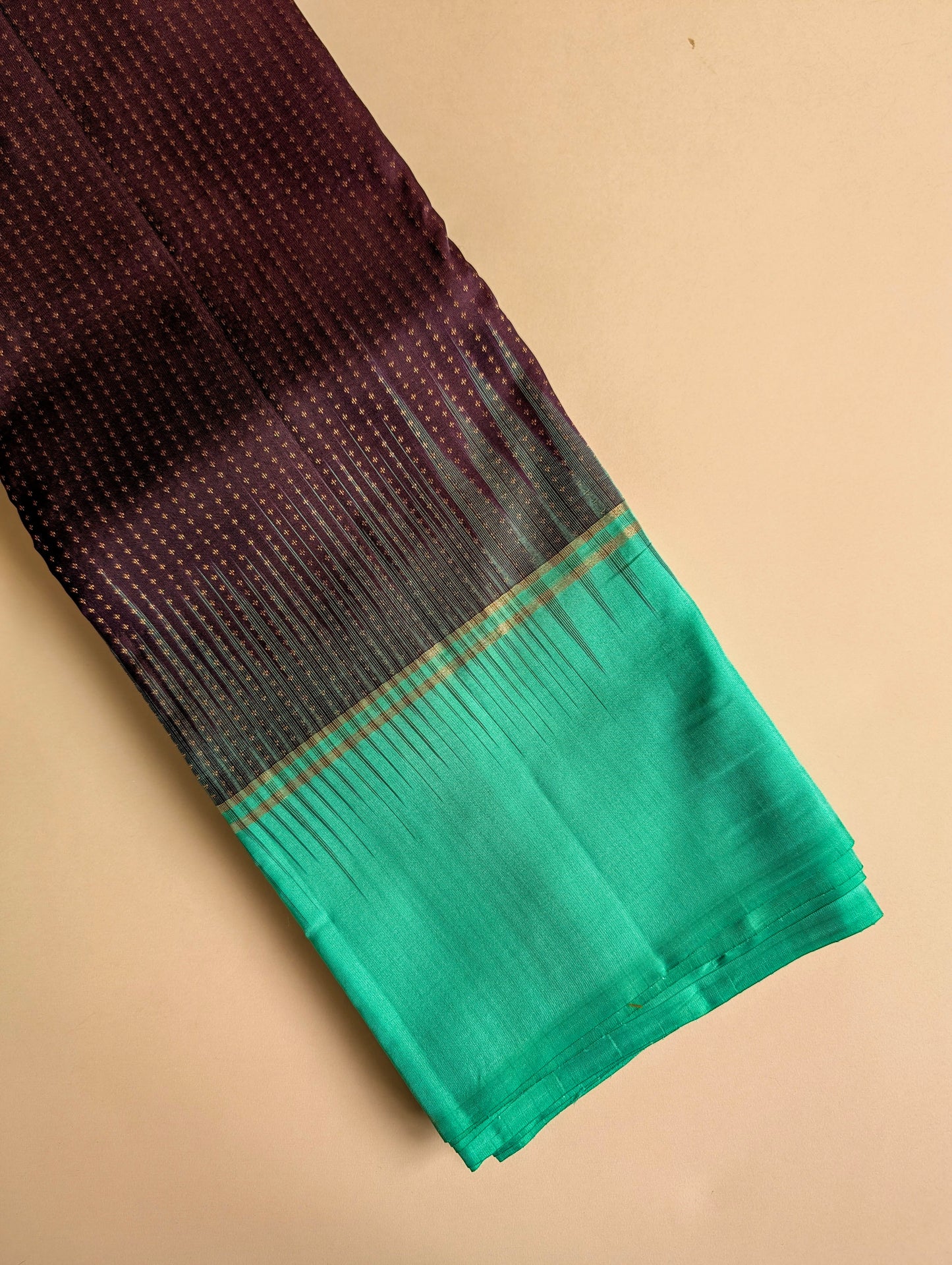 Brinjal Purple with Cyan Soft silk saree