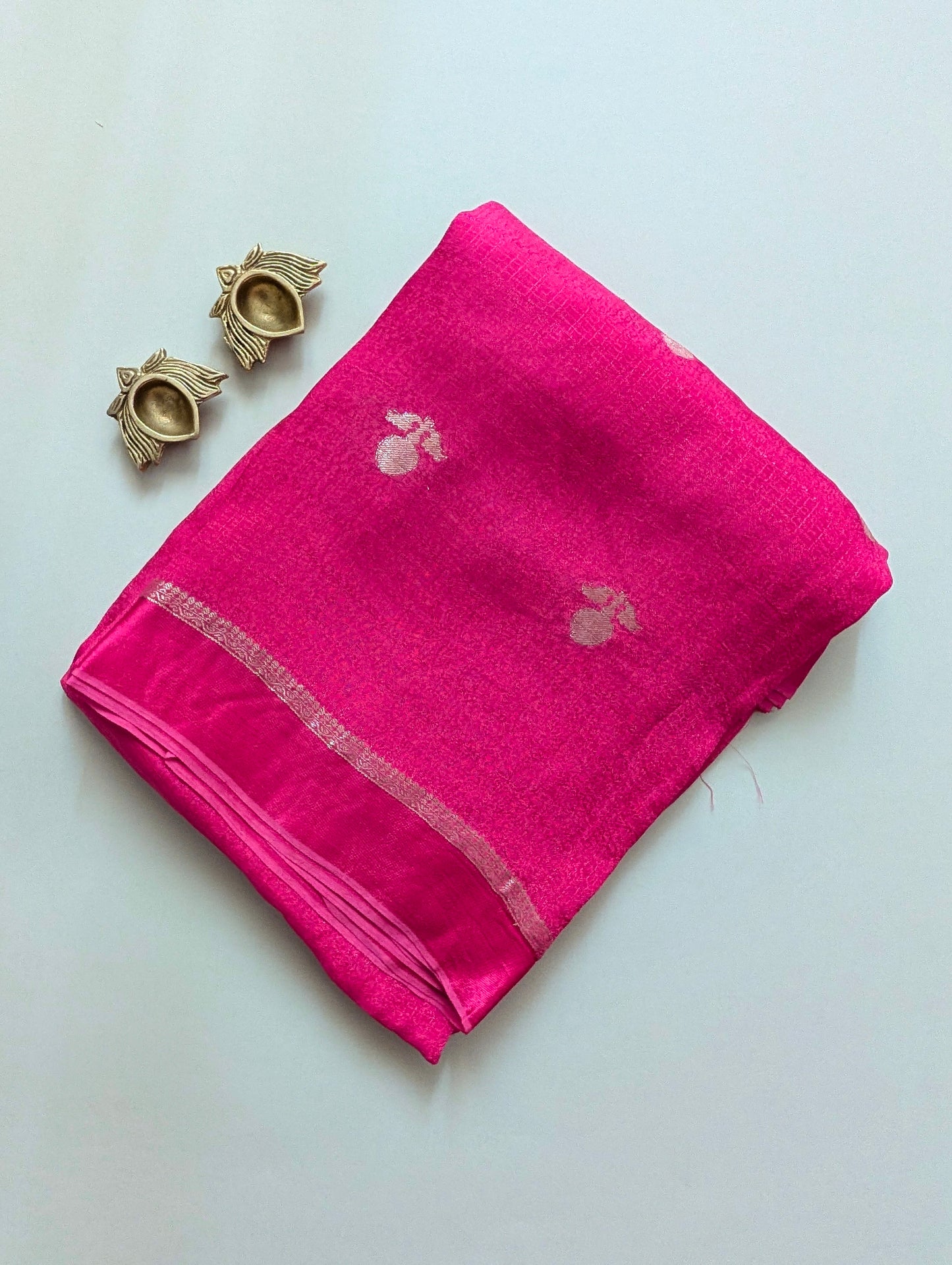 Pink Khadi Viscose Saree