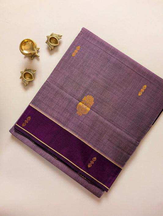 Lavender with Purple Vegan Silk Cotton