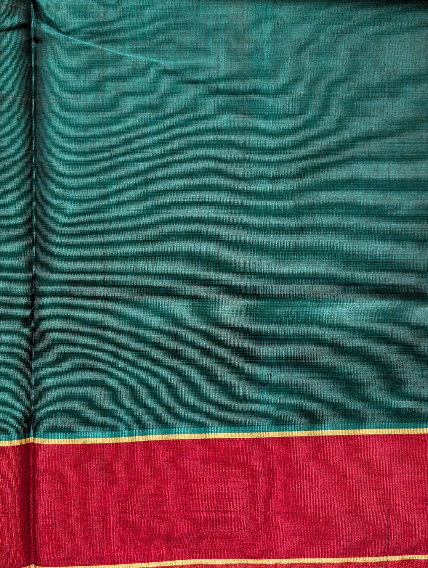 Green and Red Vegan Silk Cotton